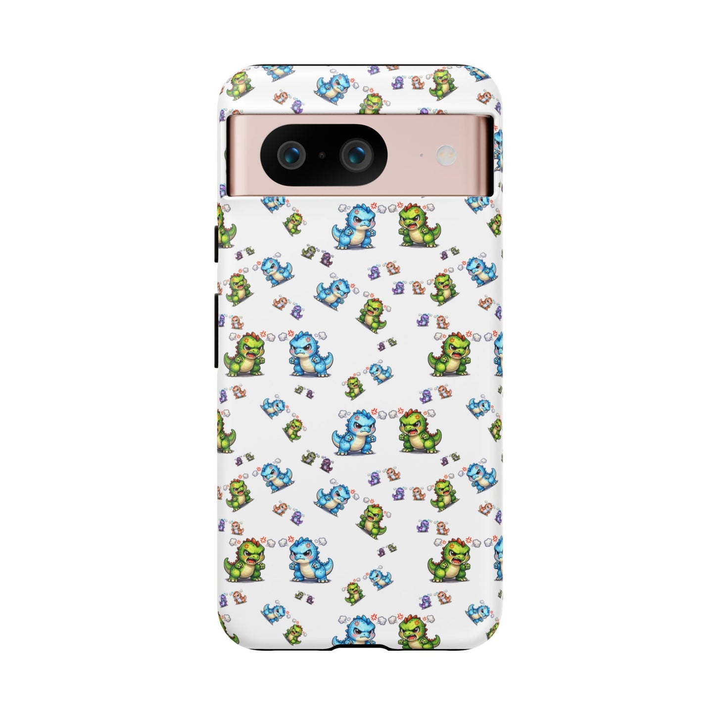 Cute Dino Pattern Phone Case — Playful Cartoon Dinosaur Tough Phone Cover