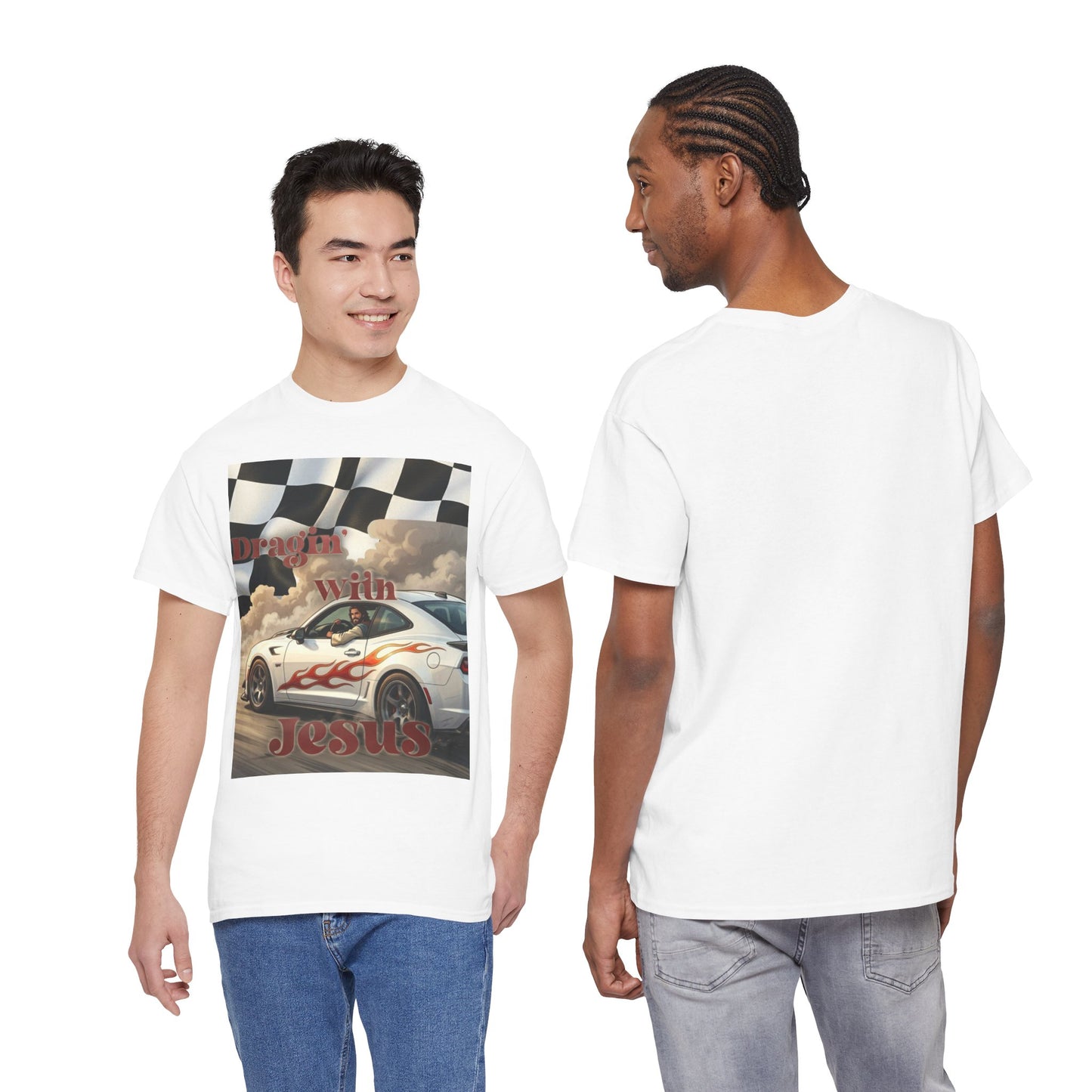 Racing With Jesus T-Shirt — Faith & Speed Graphic Tee