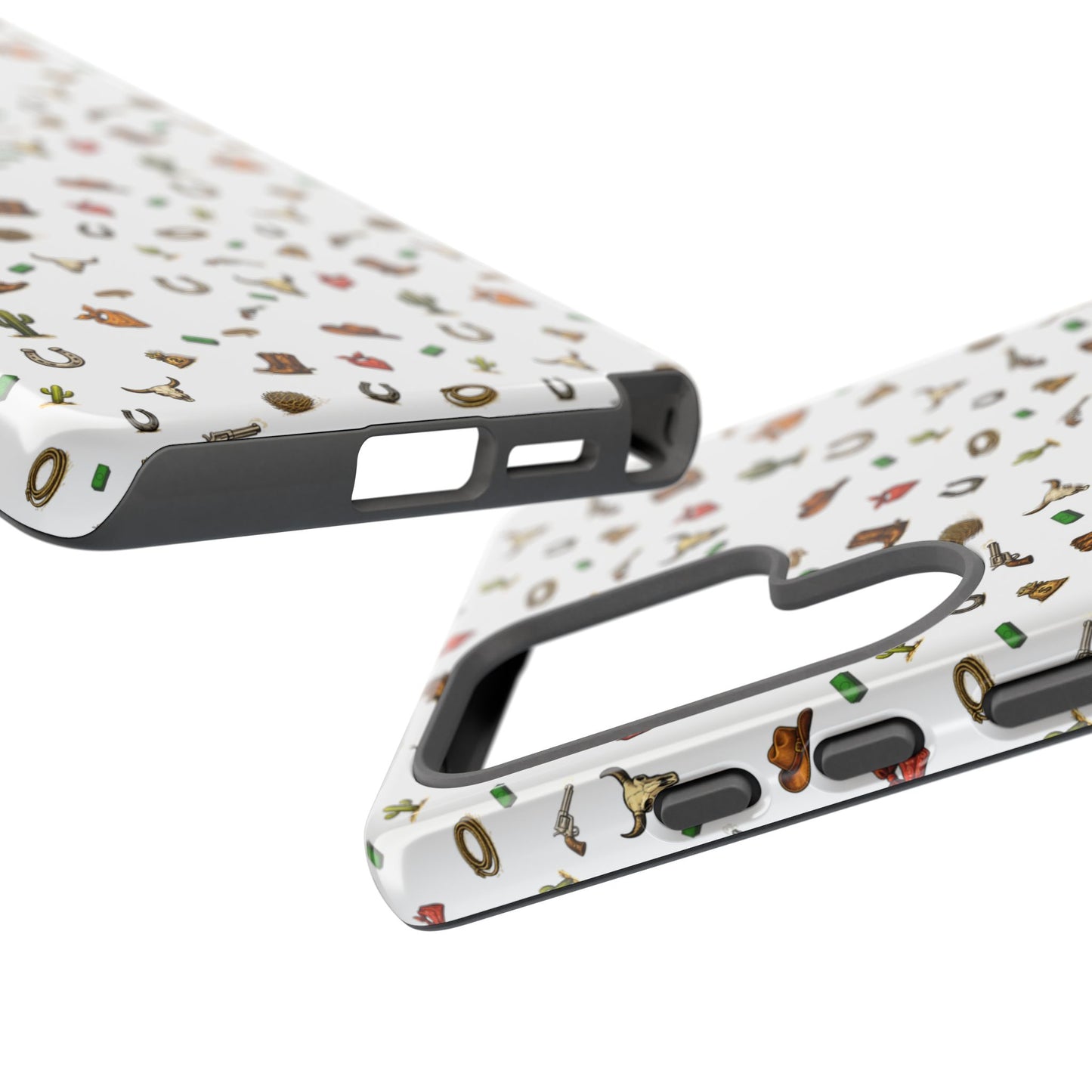 Western Pattern Phone Case — Cowboy Boots, Hats, Horseshoes & Cactus Tough Case