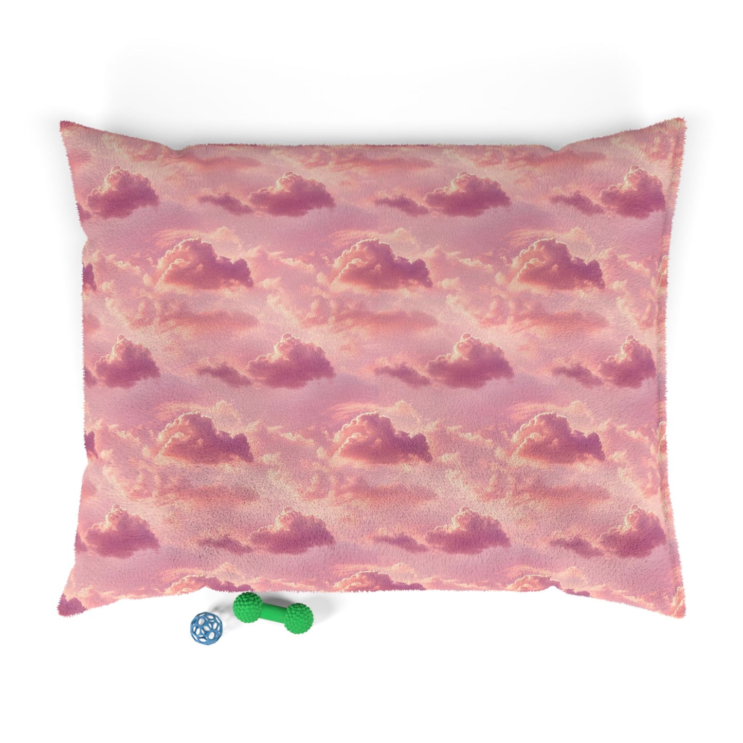 Dreamy Pink Cloud Pet Bed — Soft Plush Dog & Cat Cushion