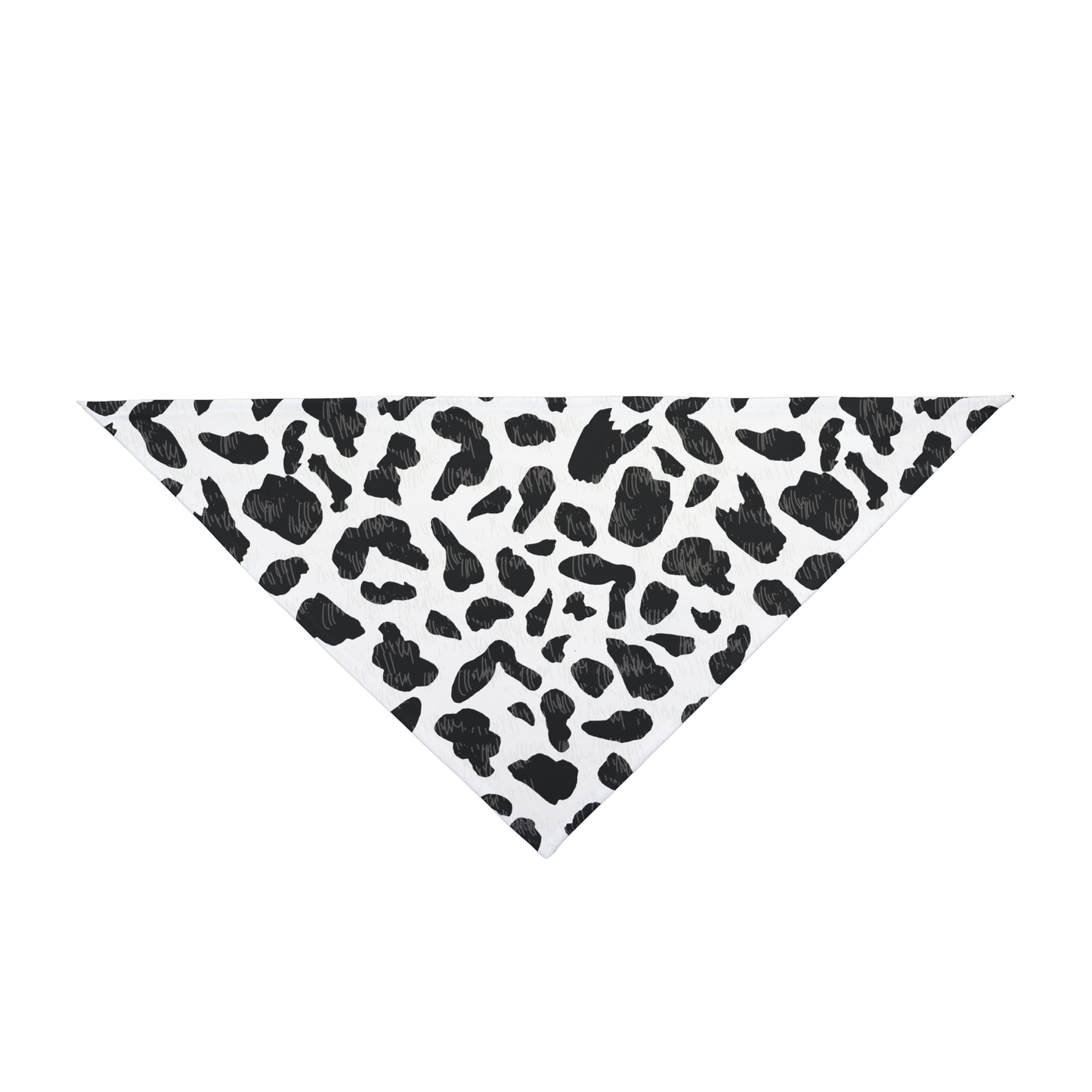 Cow Print Pet Bandana — Black & White Triangle Dog Bandana