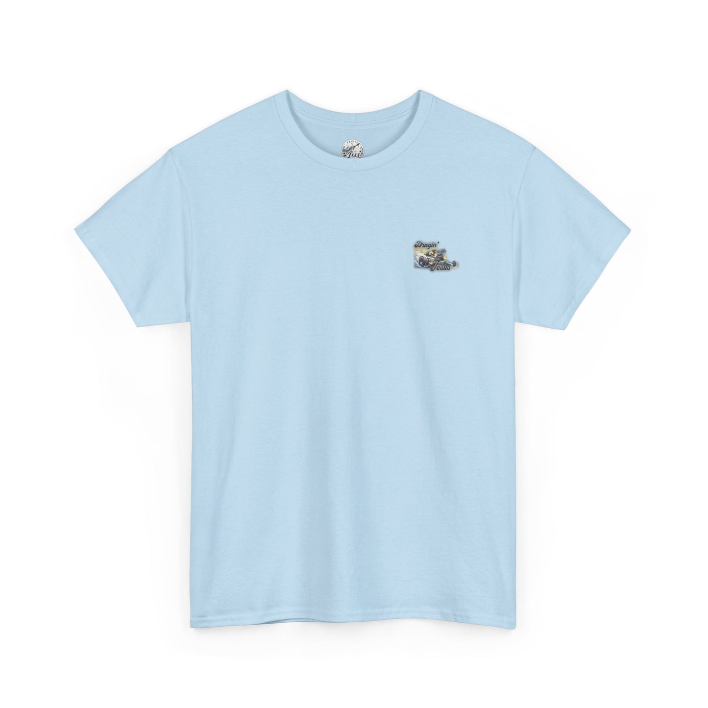 T-Shirt — "Dragin' With Jesus" Classic Car Faith Tee