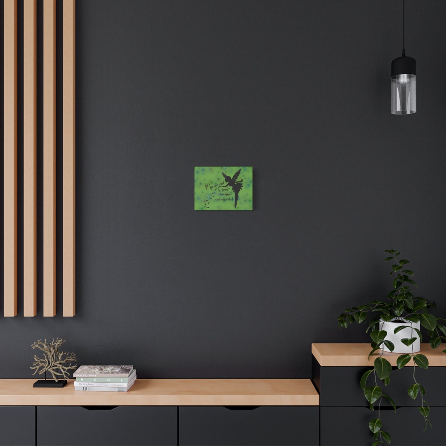 Canvas Wall Art — "May your weed be stronger than anyone's wack-ass attitude" Fairy Silhouette
