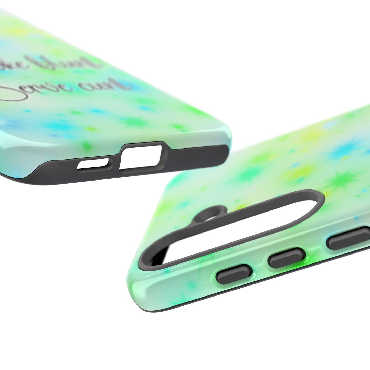 Phone Case — "Smoke blunt Serve cunt" Green Starburst Protective Case