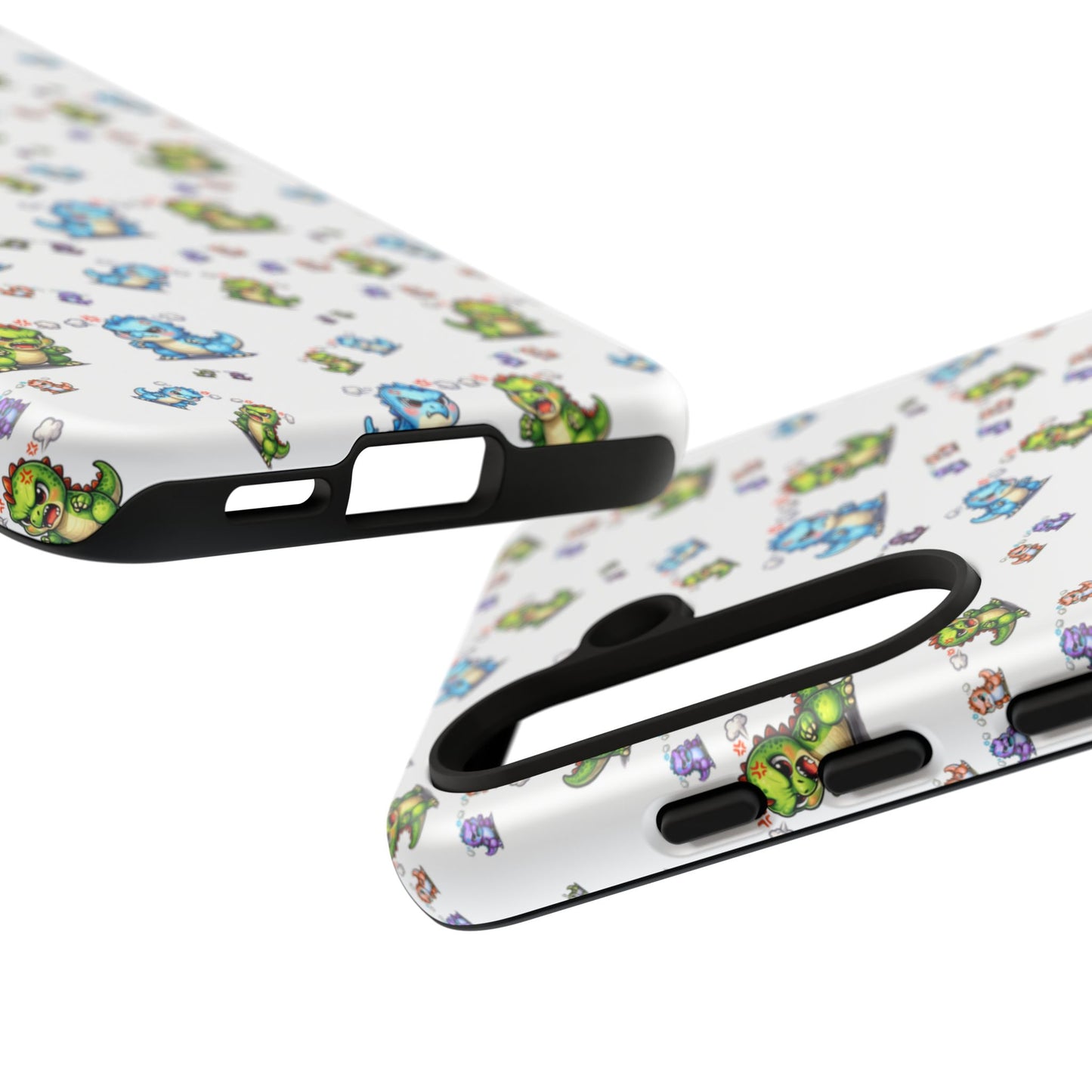 Cute Dino Pattern Phone Case — Playful Cartoon Dinosaur Tough Phone Cover