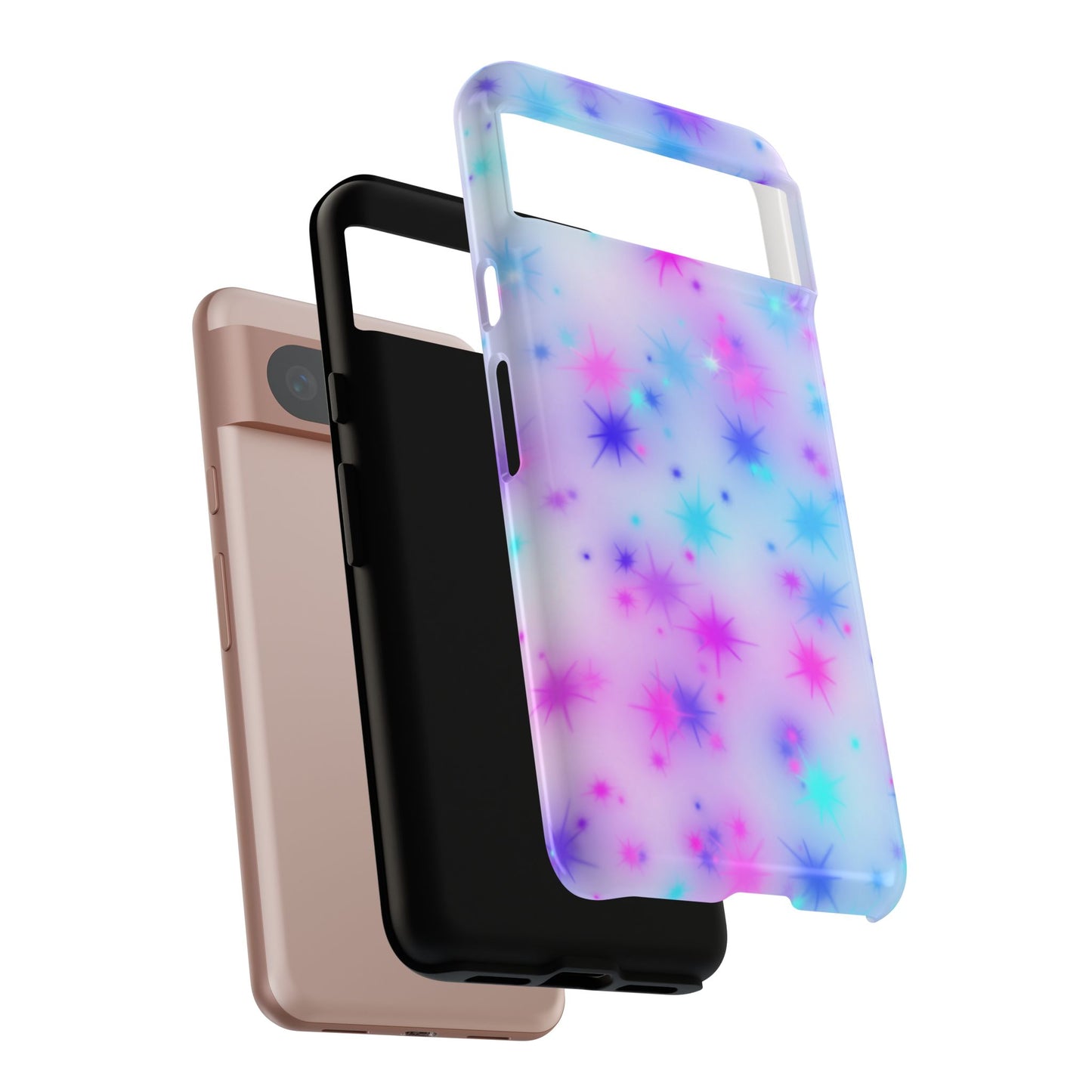 Galaxy Sparkle Tough Phone Case - Pastel Starburst Protective Cover