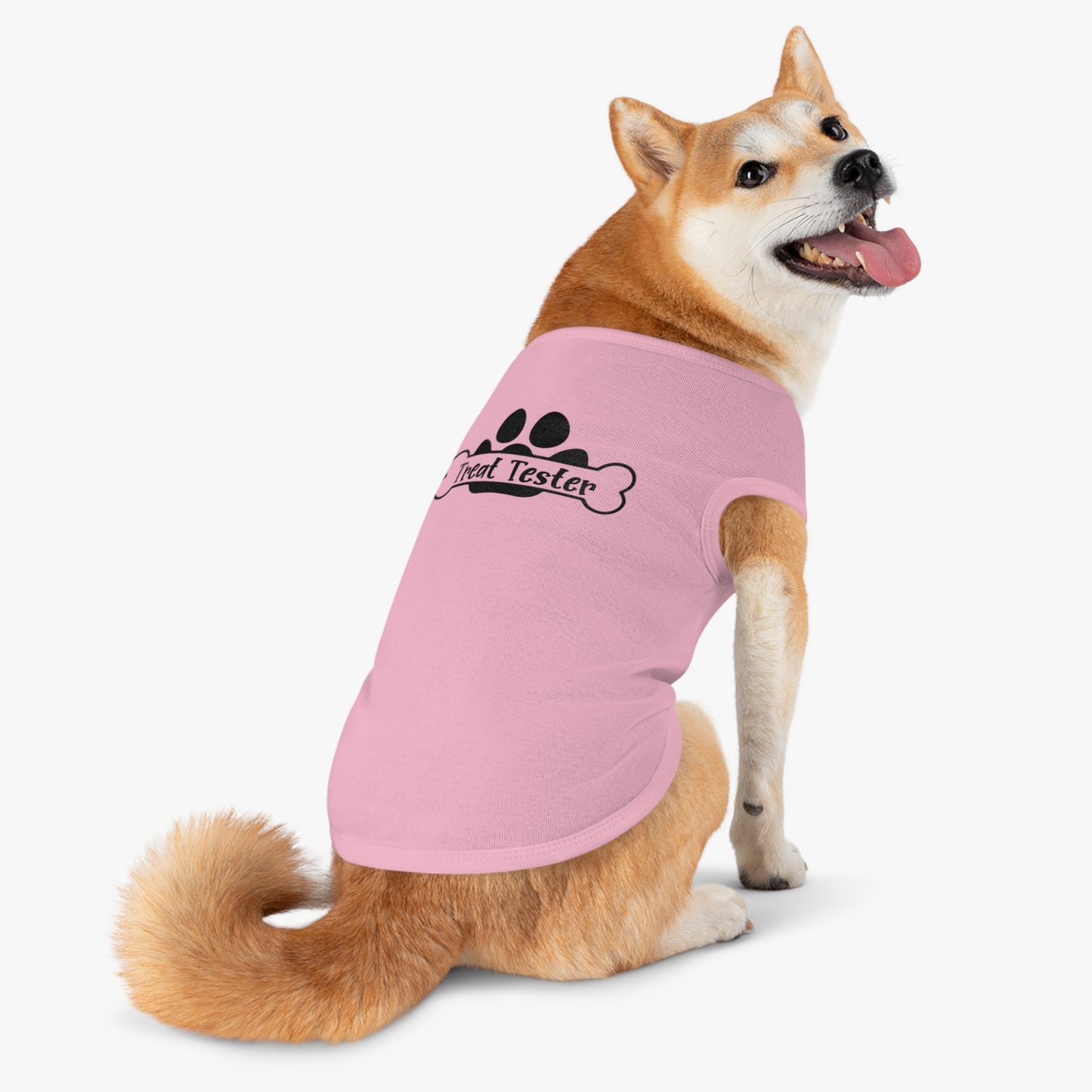 Pet Tank Top - "Treat Tester" Paw Print Bone Dog Shirt