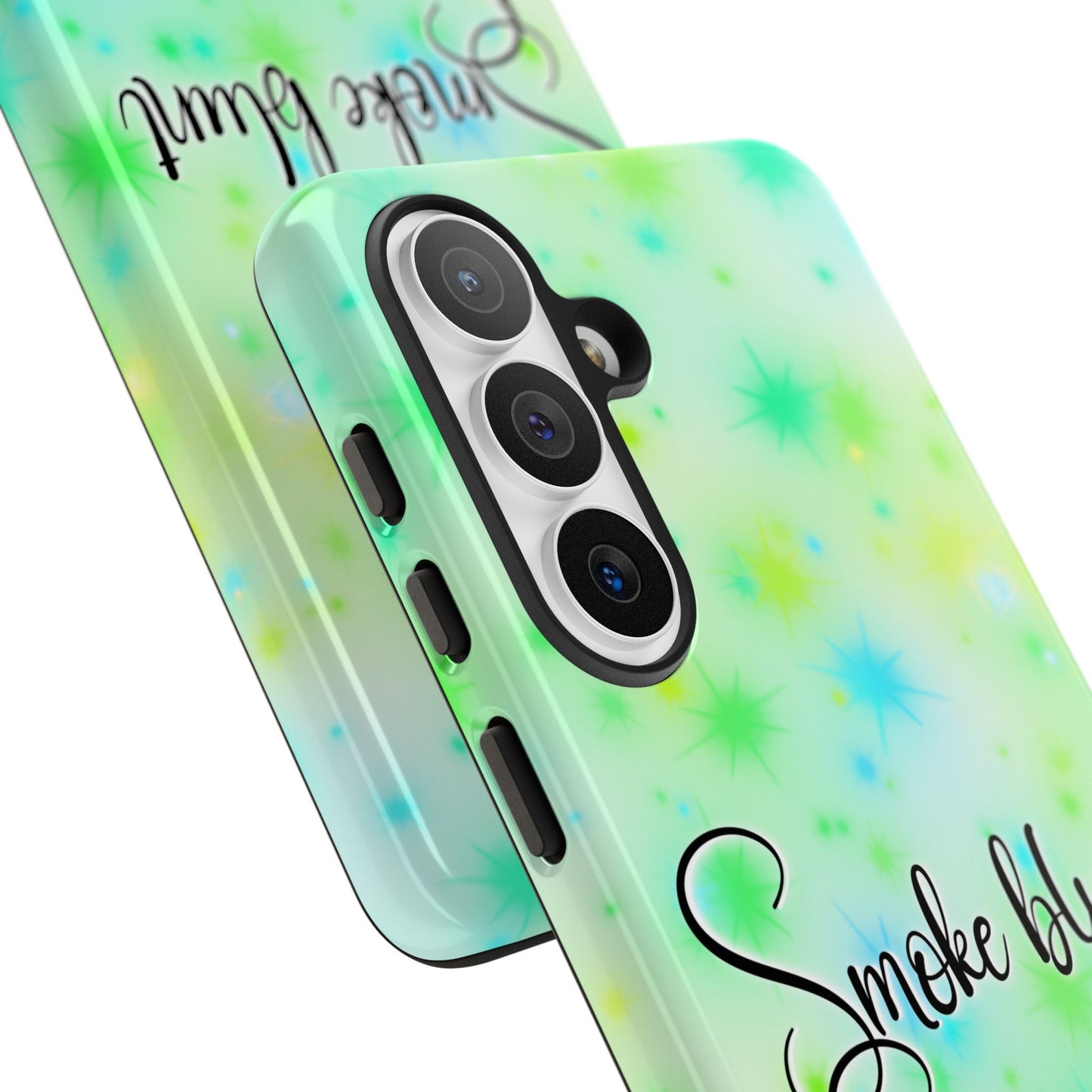 Phone Case — "Smoke blunt Serve cunt" Green Starburst Protective Case