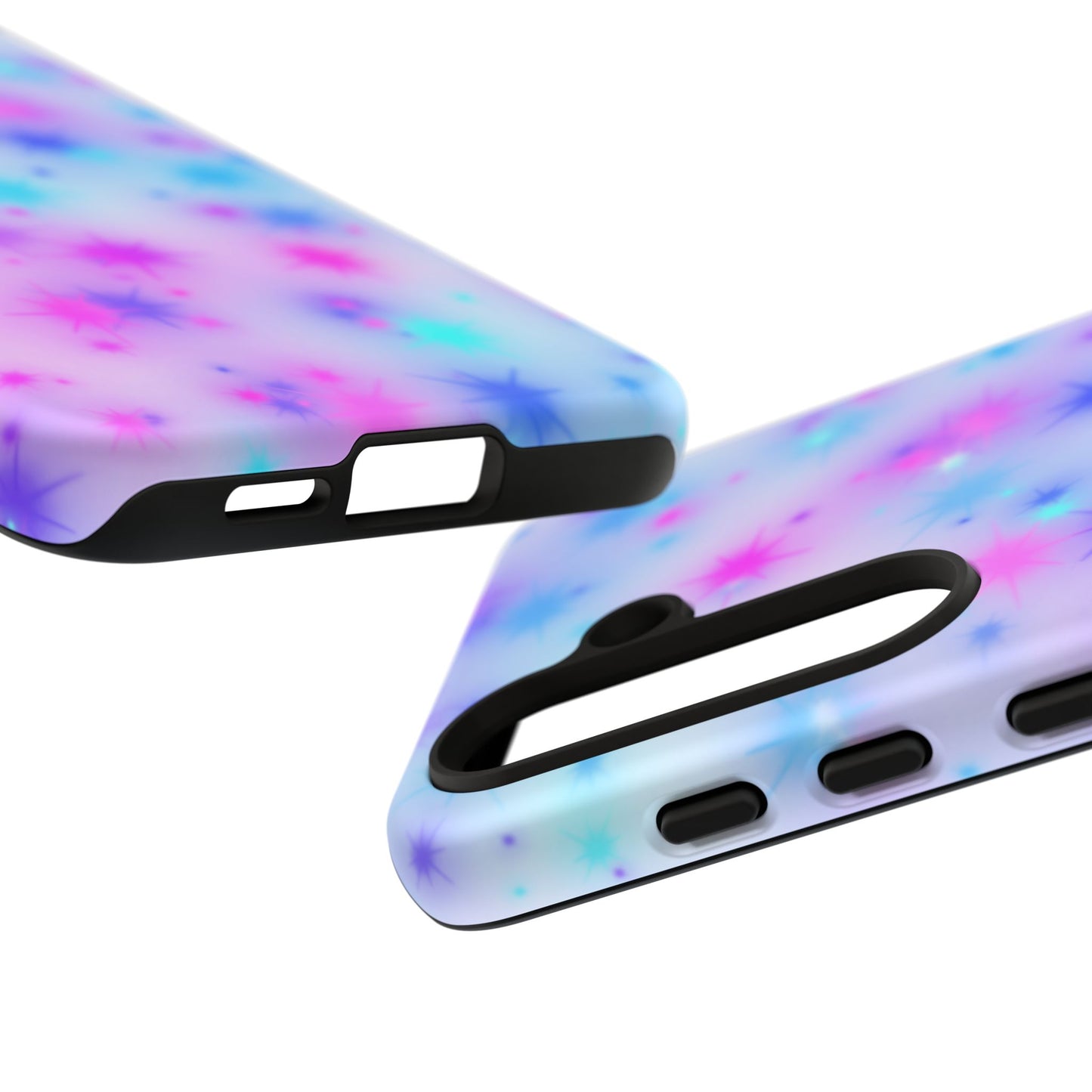 Galaxy Sparkle Tough Phone Case - Pastel Starburst Protective Cover