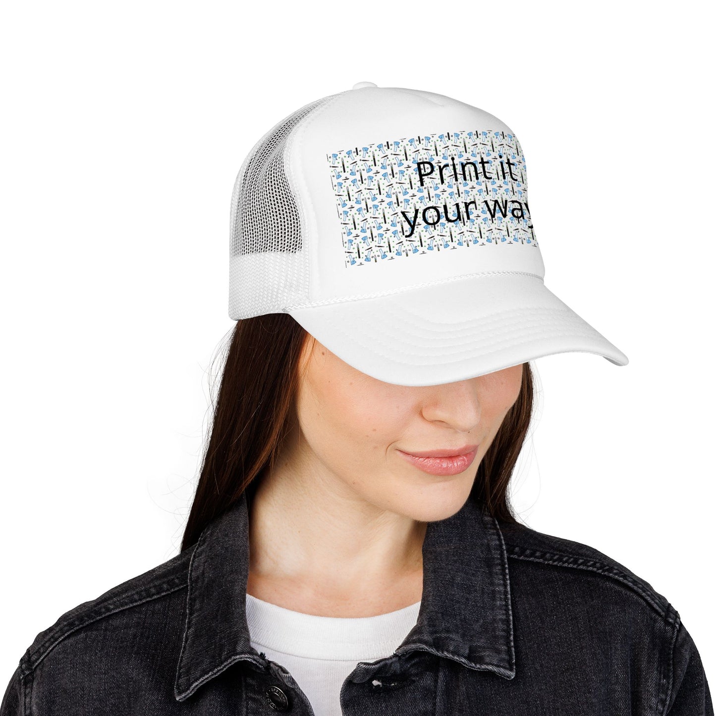 Foam Trucker Hat — "Print it your way" Custom Graphic Mesh Cap