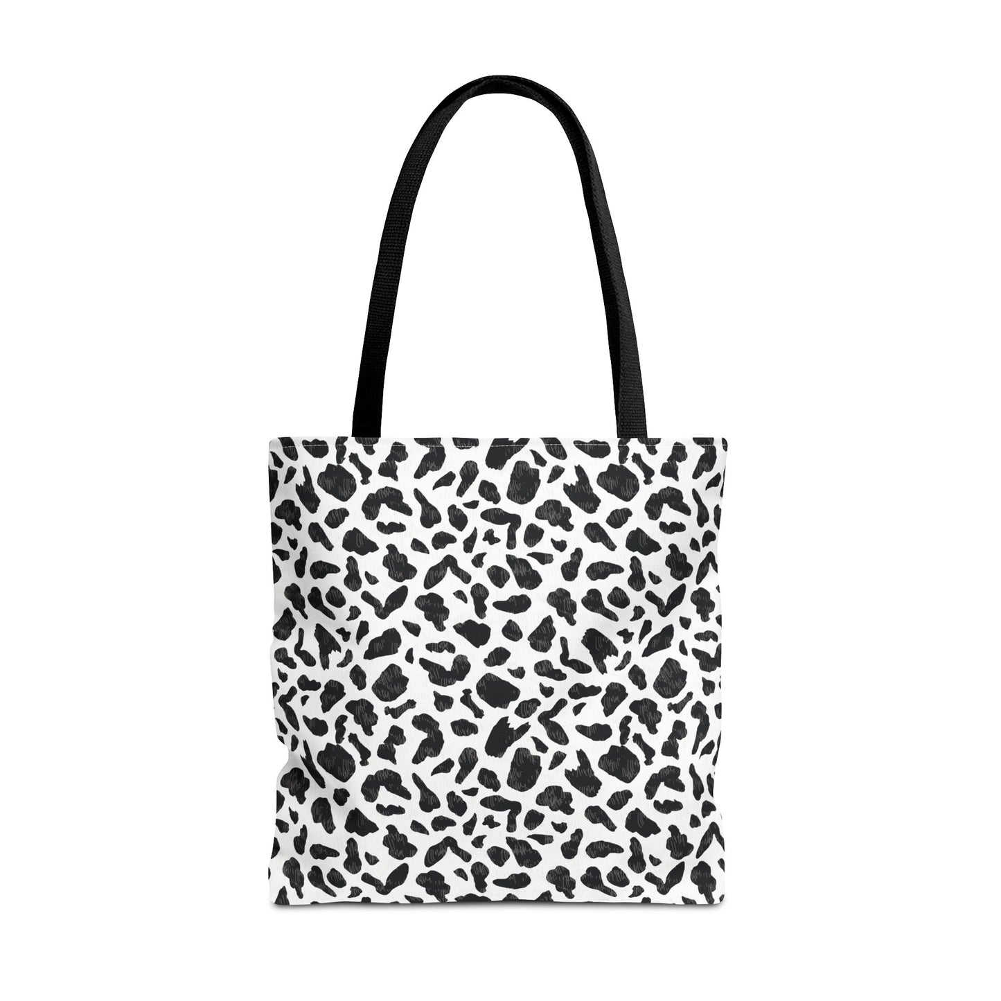 Cow Print Tote Bag – Black & White AOP Canvas Tote