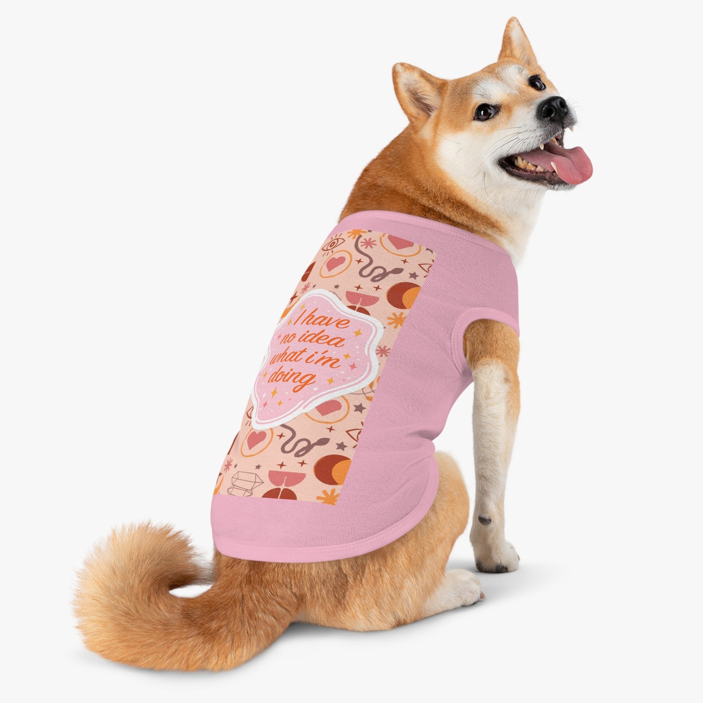 I Have No Idea What I’m Doing Pet Tank Top — Cute Witchy Pattern Dog Shirt