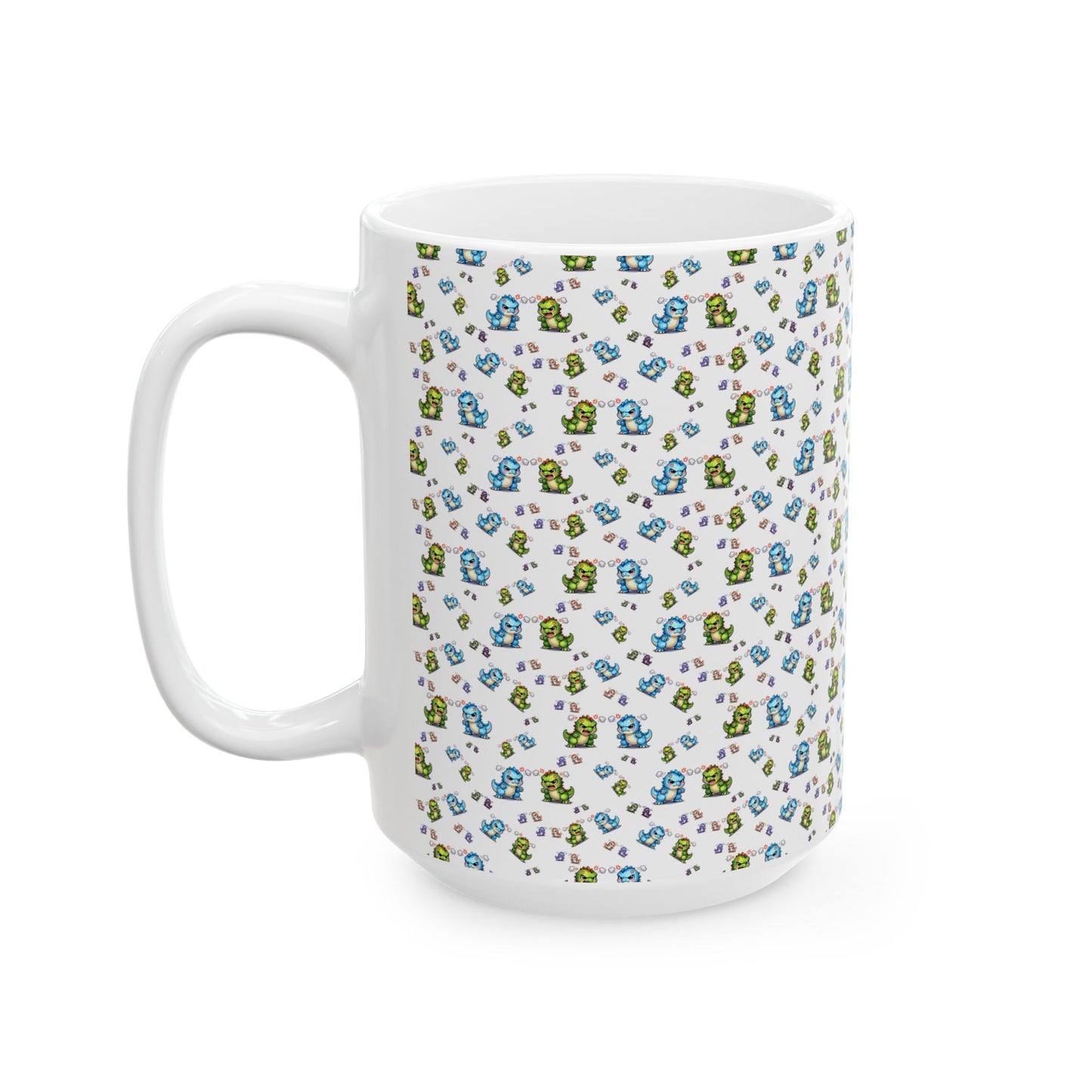 Dinosaur print Ceramic Mug, (11oz, 15oz)