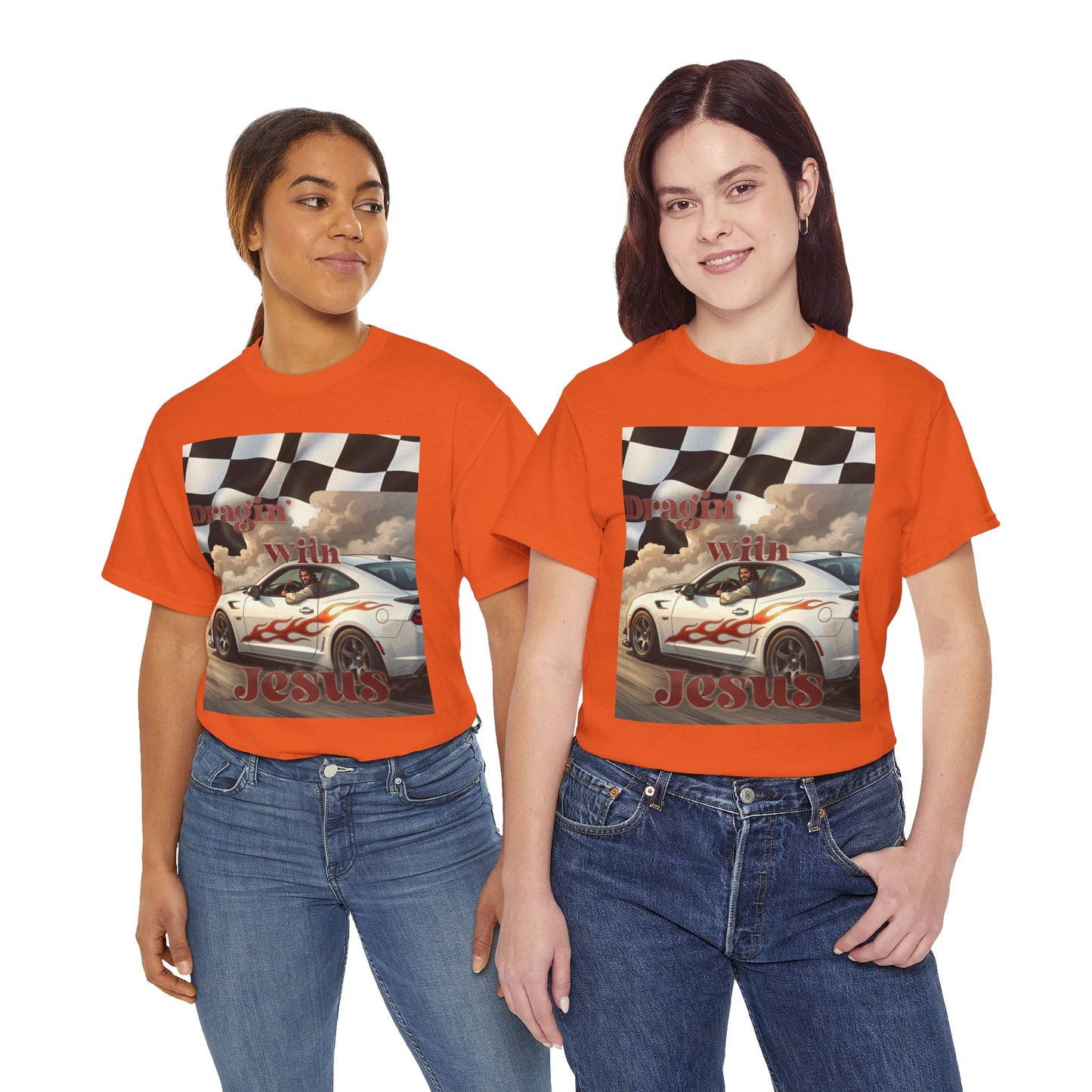 Racing With Jesus T-Shirt — Faith & Speed Graphic Tee