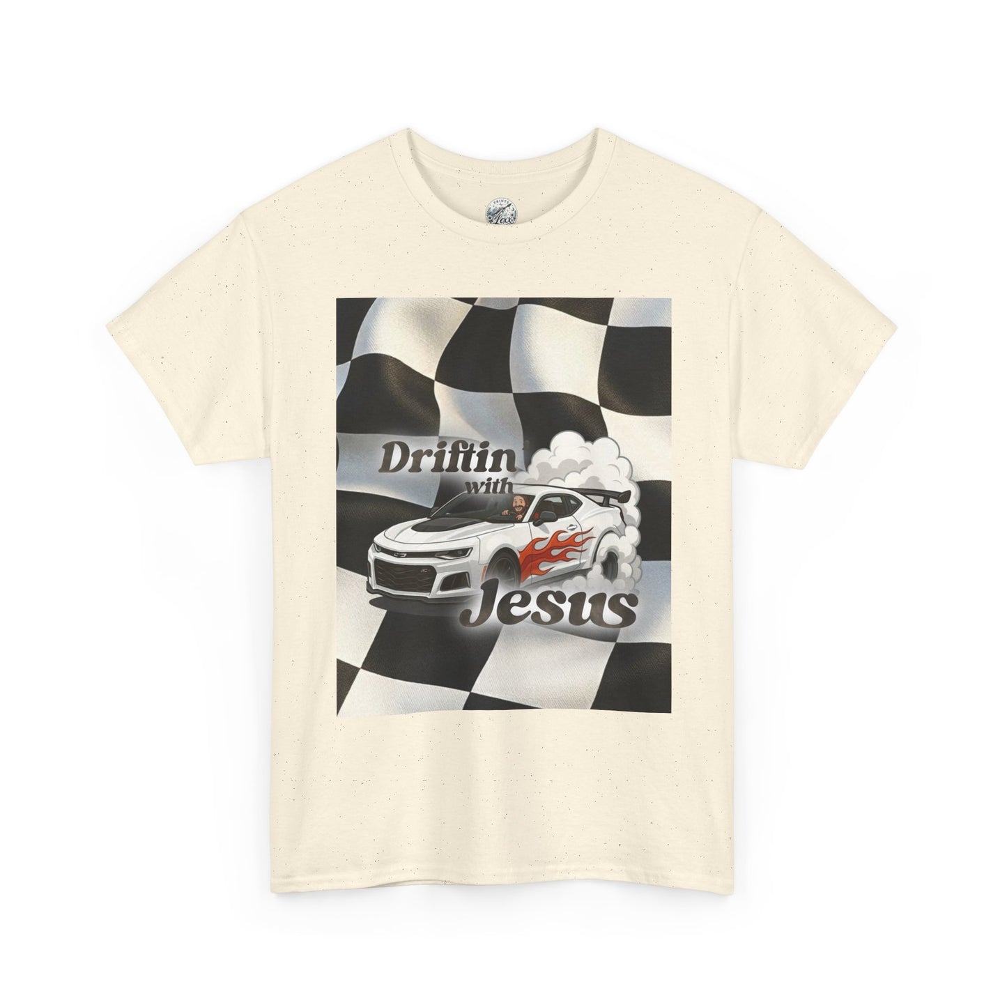 Driftin' with Jesus Tee — Christian Racing Graphic T-Shirt