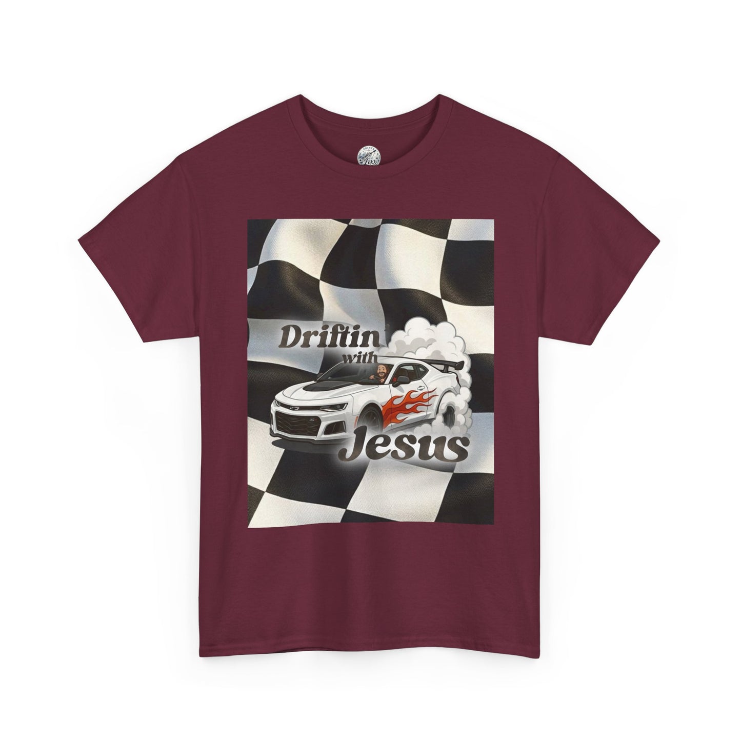 Driftin' with Jesus Tee — Christian Racing Graphic T-Shirt