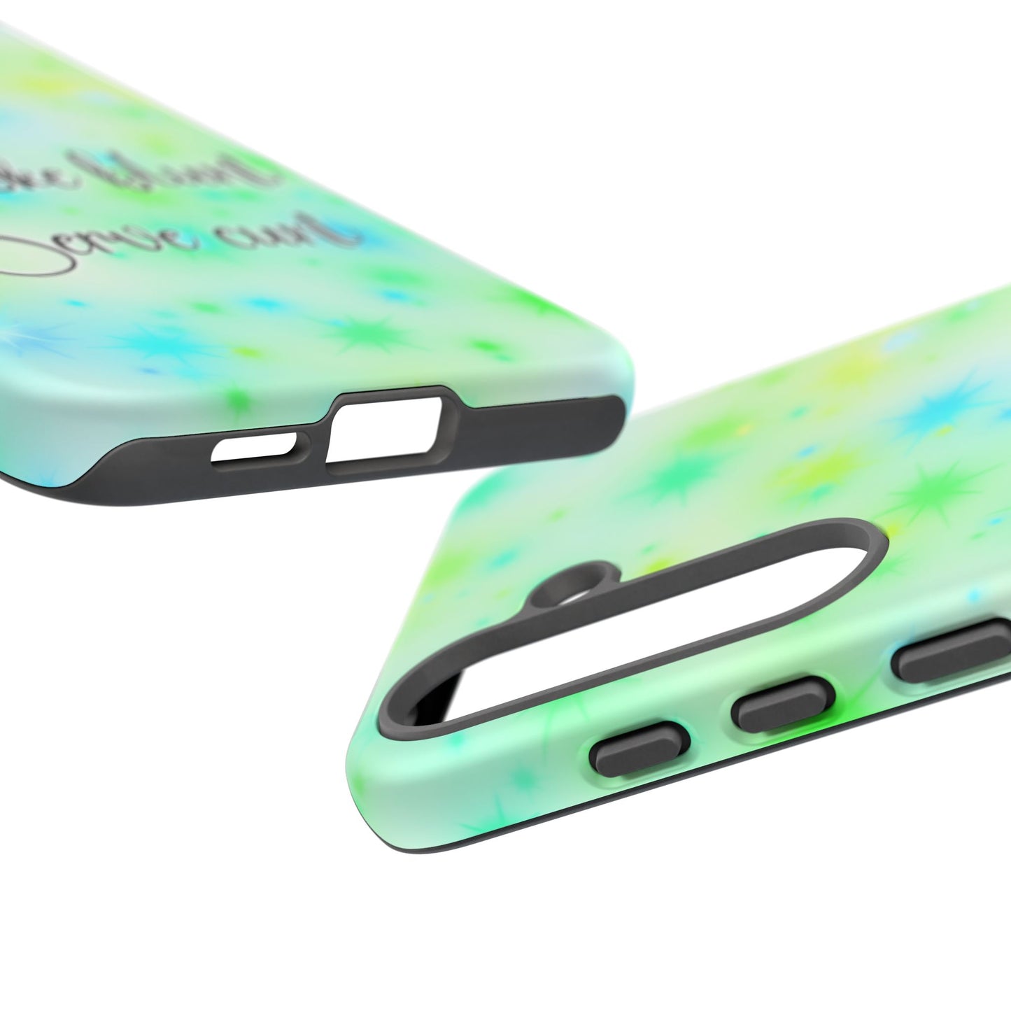 Phone Case — "Smoke blunt Serve cunt" Green Starburst Protective Case