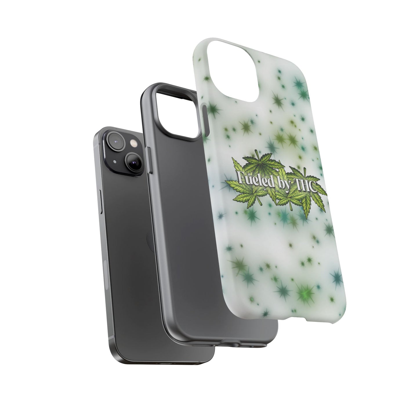 Phone Case — “Fueled by THC” Green Leaf Design