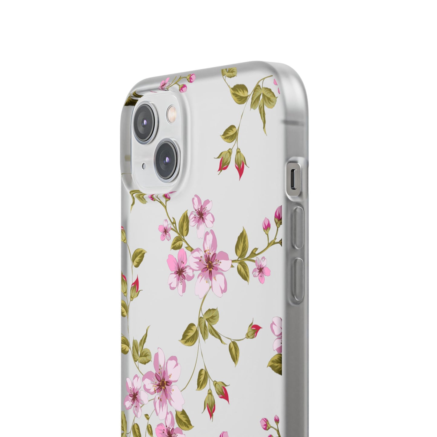 Floral Pink Blossom Flexi Case — Slim Protective Phone Case with Watercolor Cherry Blossom Design