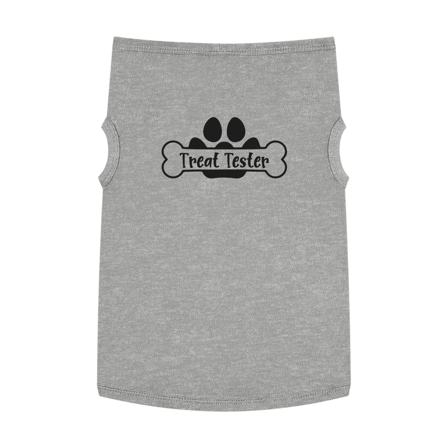 Pet Tank Top - "Treat Tester" Paw Print Bone Dog Shirt
