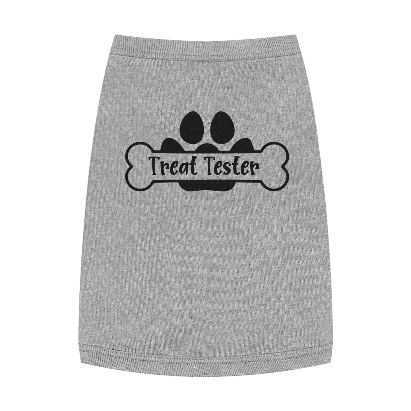 Pet Tank Top - "Treat Tester" Paw Print Bone Dog Shirt