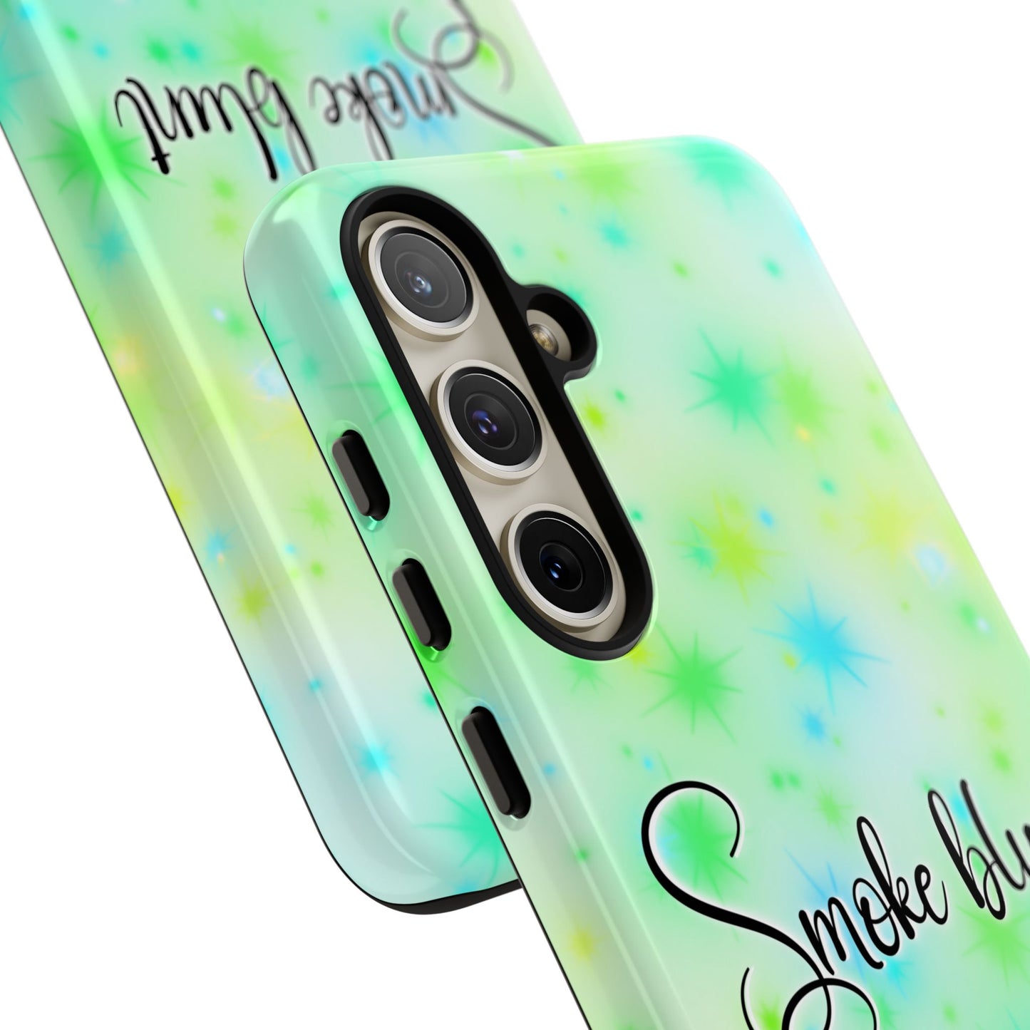Phone Case — "Smoke blunt Serve cunt" Green Starburst Protective Case