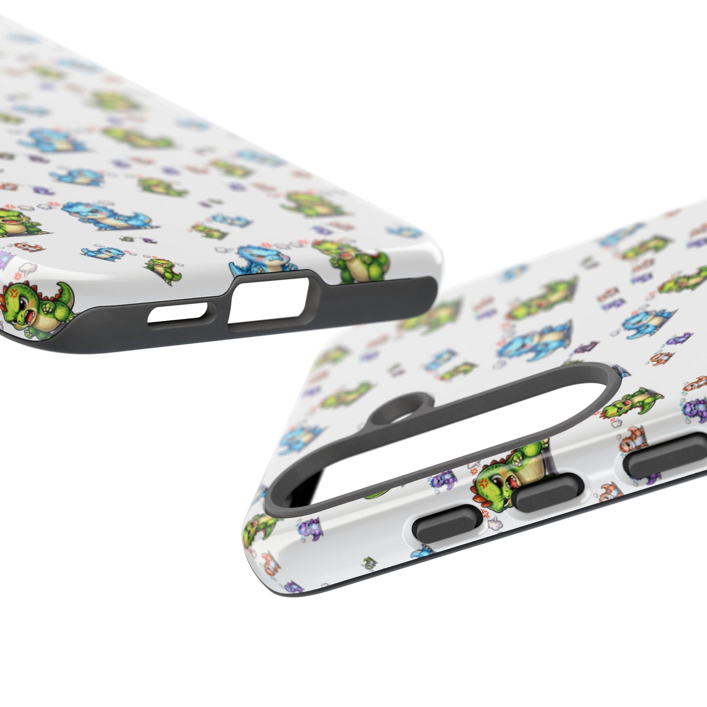 Cute Dino Pattern Phone Case — Playful Cartoon Dinosaur Tough Phone Cover