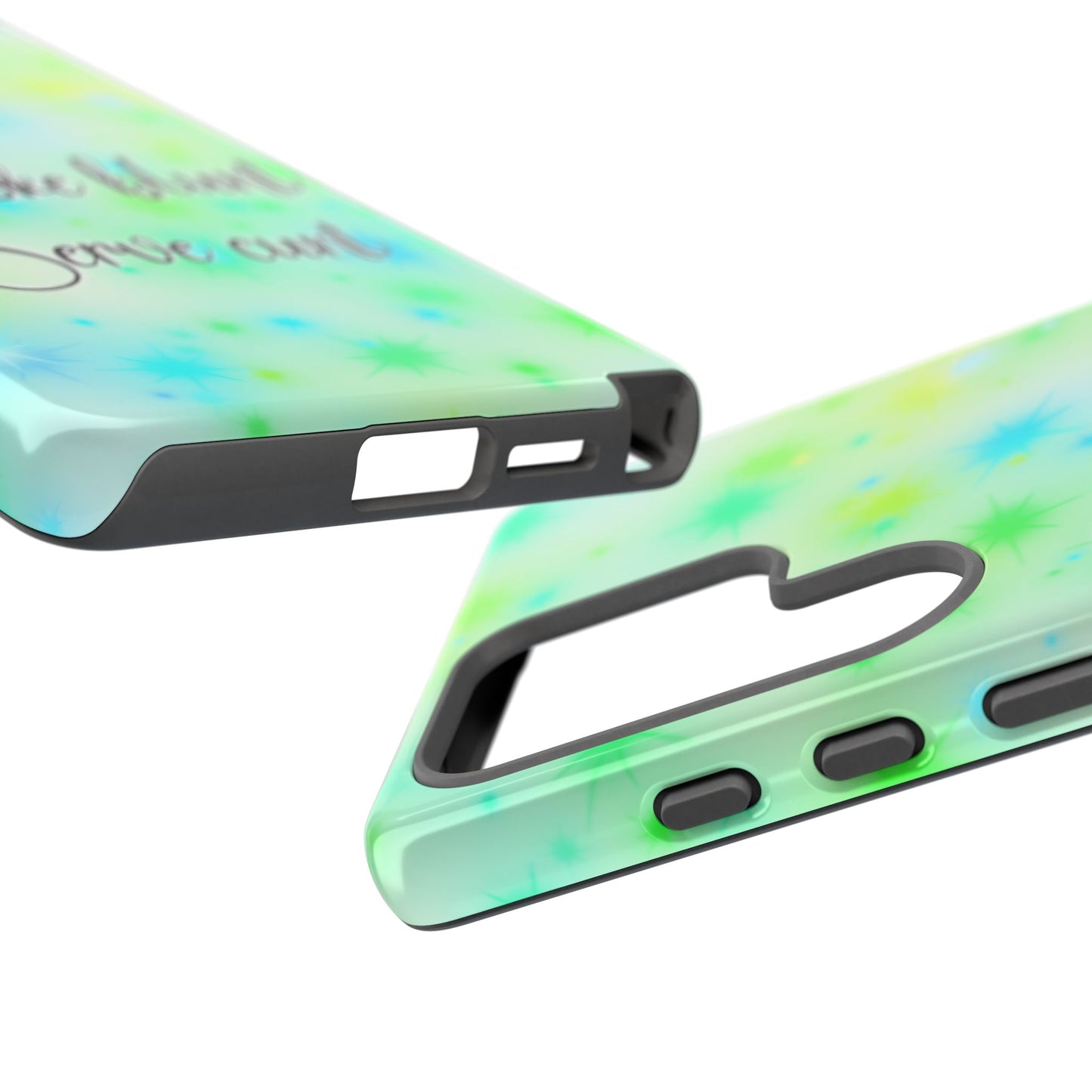 Phone Case — "Smoke blunt Serve cunt" Green Starburst Protective Case
