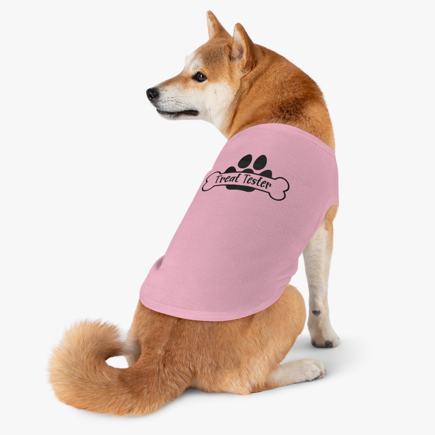 Pet Tank Top - "Treat Tester" Paw Print Bone Dog Shirt