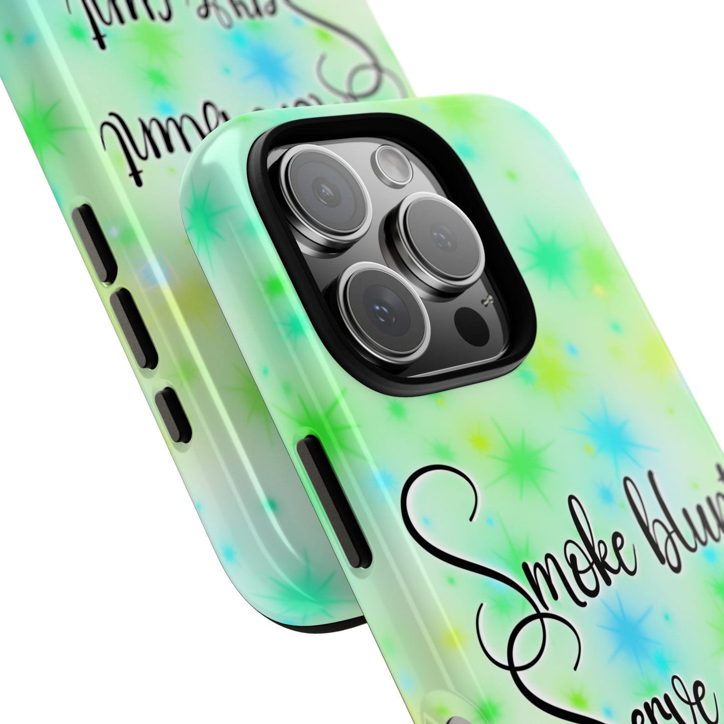 Phone Case — "Smoke blunt, Serve cunt" Green Starburst Tough Case
