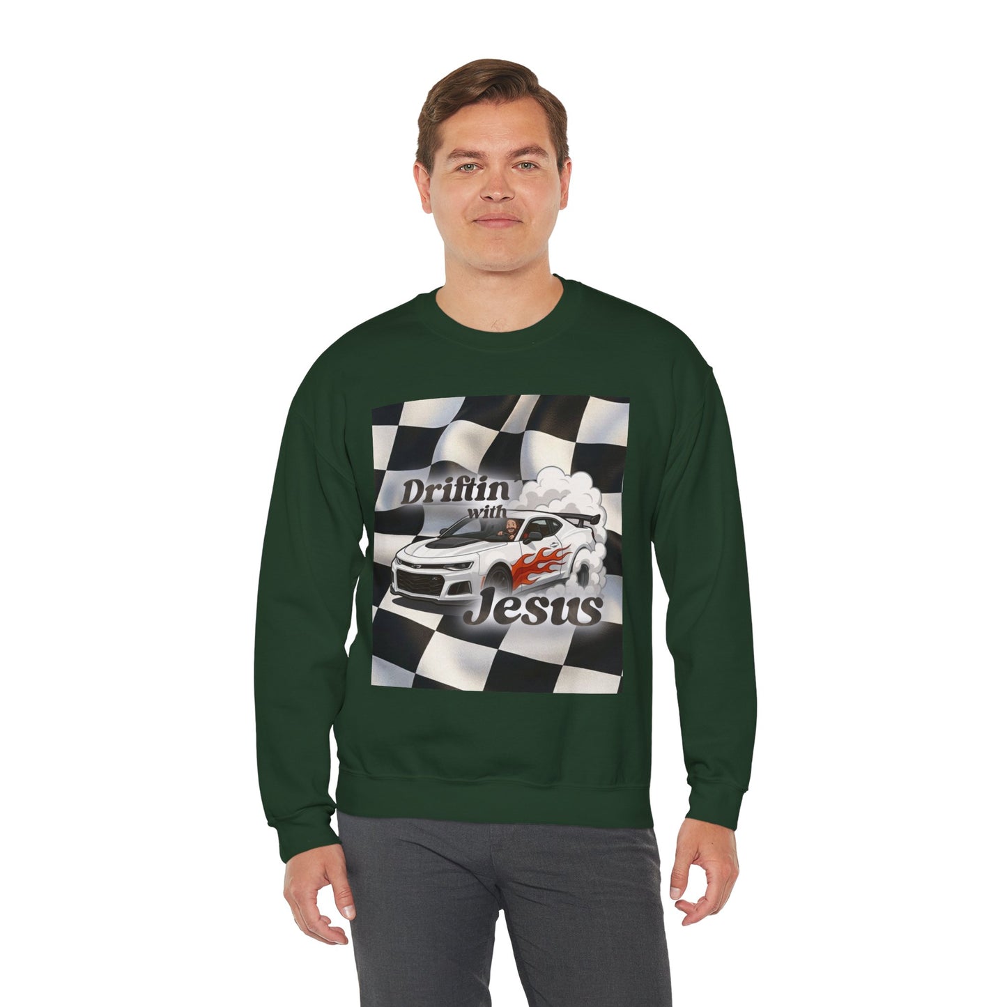 Drifting with Jesus Unisex Heavy Blend™ Crewneck Sweatshirt