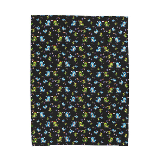 Plush Blanket — Cute Dino Pattern Velveteen Throw