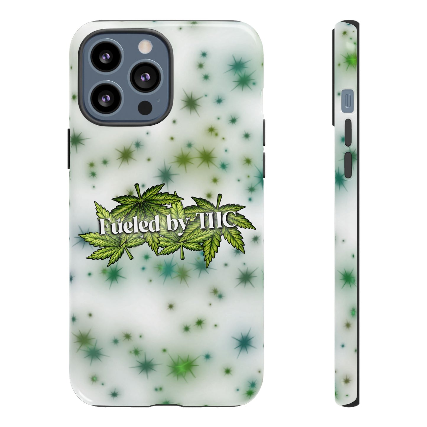 Phone Case — “Fueled by THC” Green Leaf Design