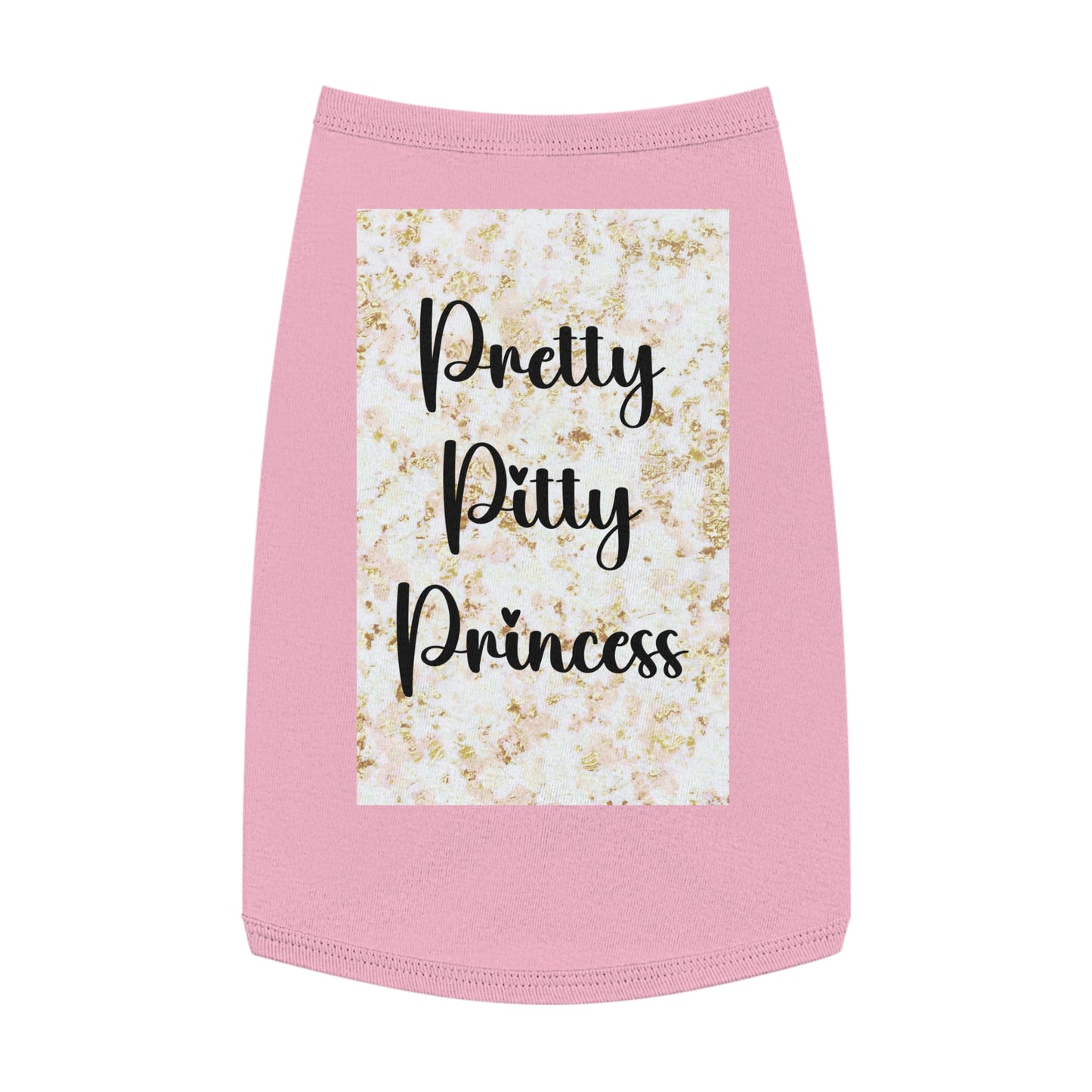 Pet Tank Top — "Pretty Pitty Princess" Cute Sparkle Dog Tank for Small Pits & Pitbull Lovers