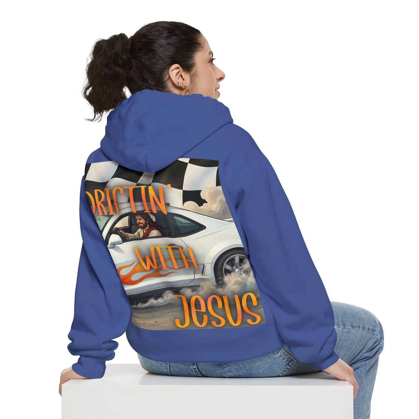 Drifting with jesus Hoodie — racing Graphic