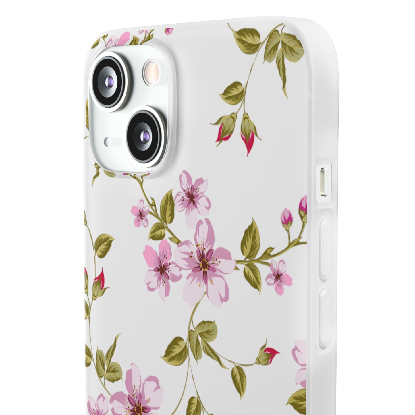 Floral Pink Blossom Flexi Case — Slim Protective Phone Case with Watercolor Cherry Blossom Design