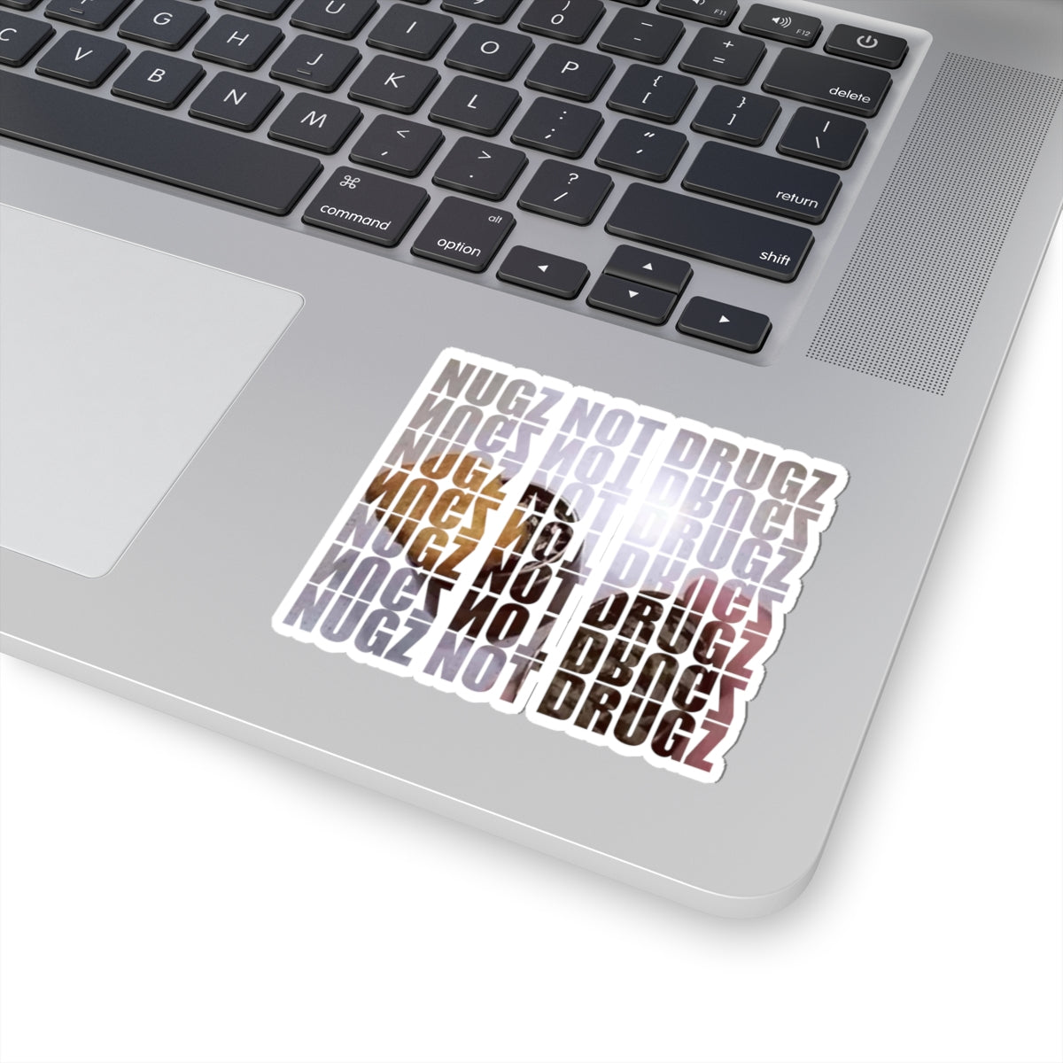Kiss-Cut Sticker — "Nugz Not Drugz" Retro Text Laptop Decal
