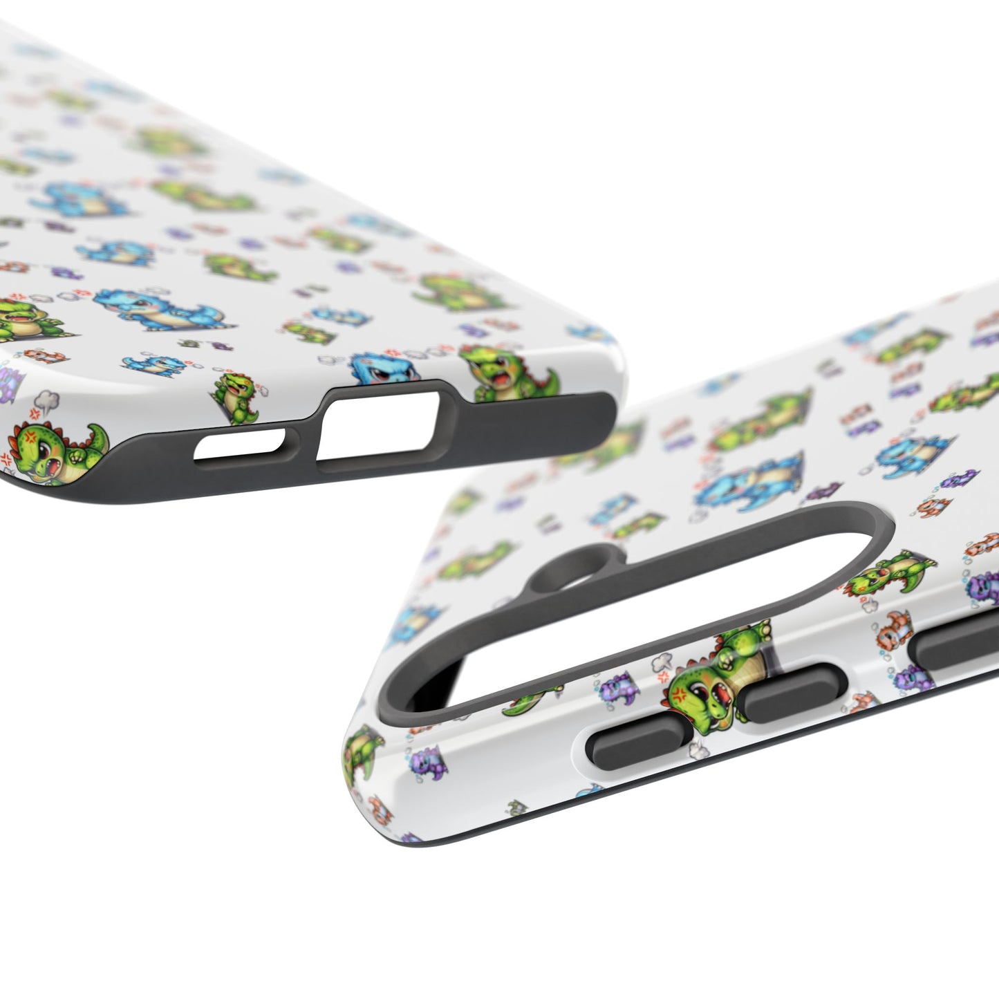 Cute Dino Pattern Phone Case — Playful Cartoon Dinosaur Tough Phone Cover
