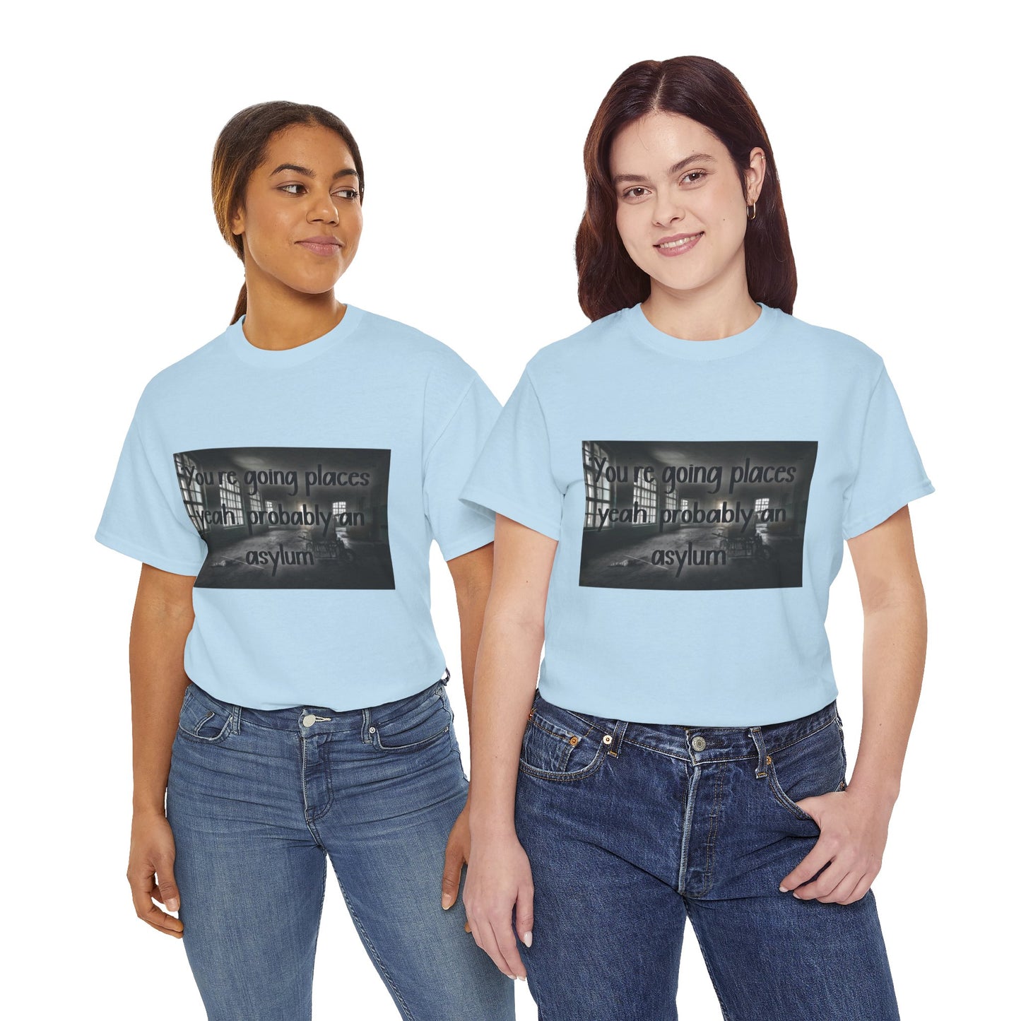 Dark Asylum Photo Tee — "You're Going Places, Yeah Probably the Asylum"