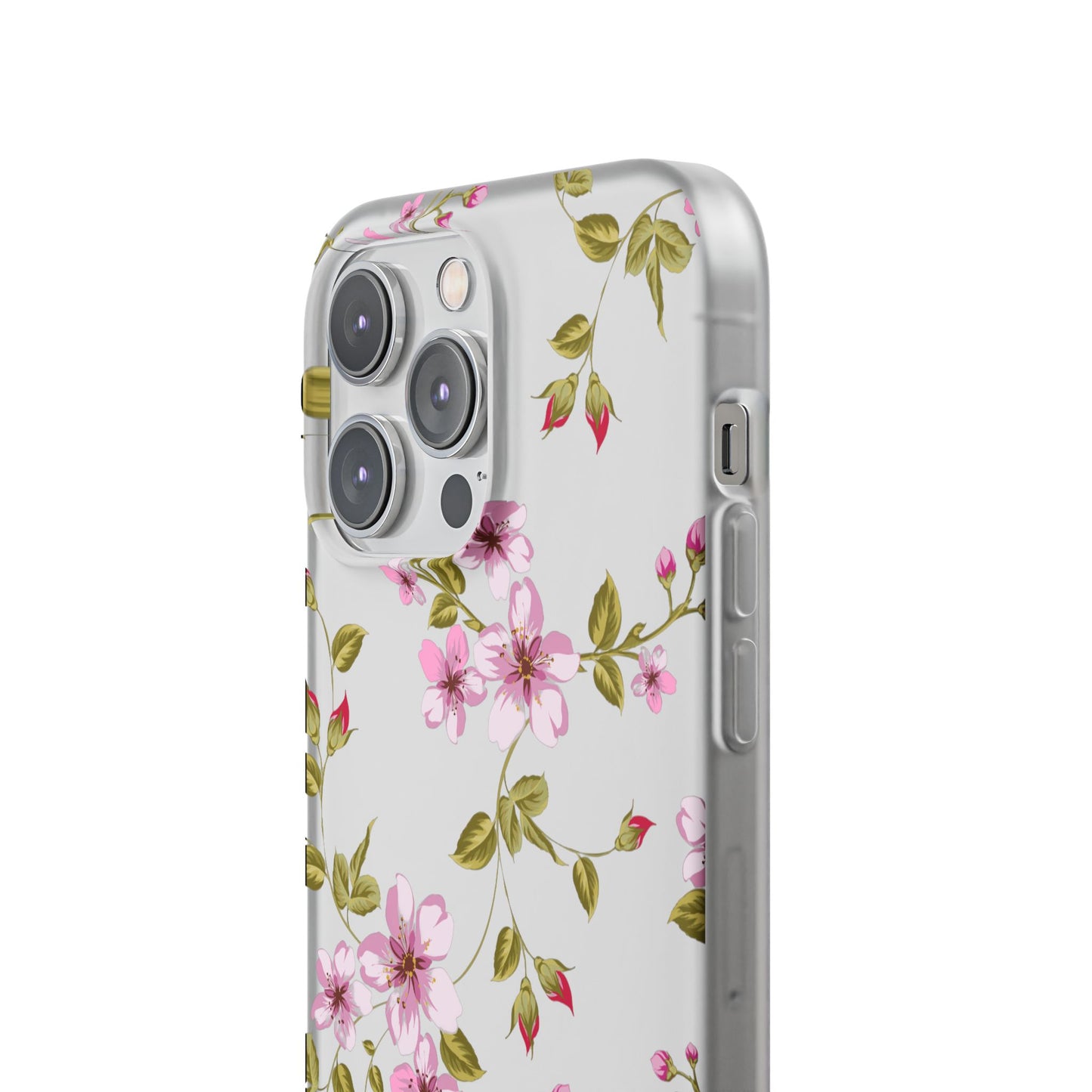Floral Pink Blossom Flexi Case — Slim Protective Phone Case with Watercolor Cherry Blossom Design