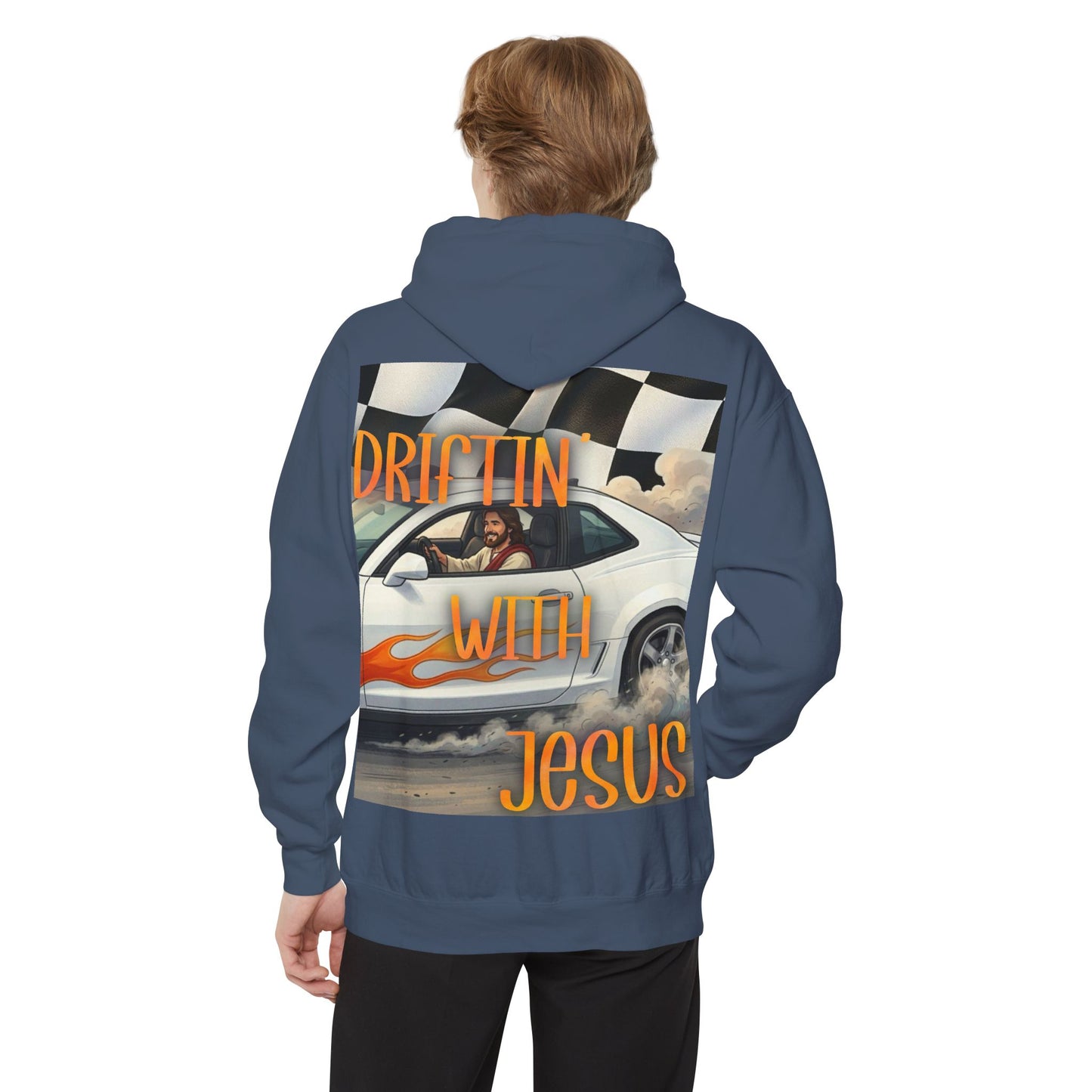 Drifting with jesus Hoodie — racing Graphic