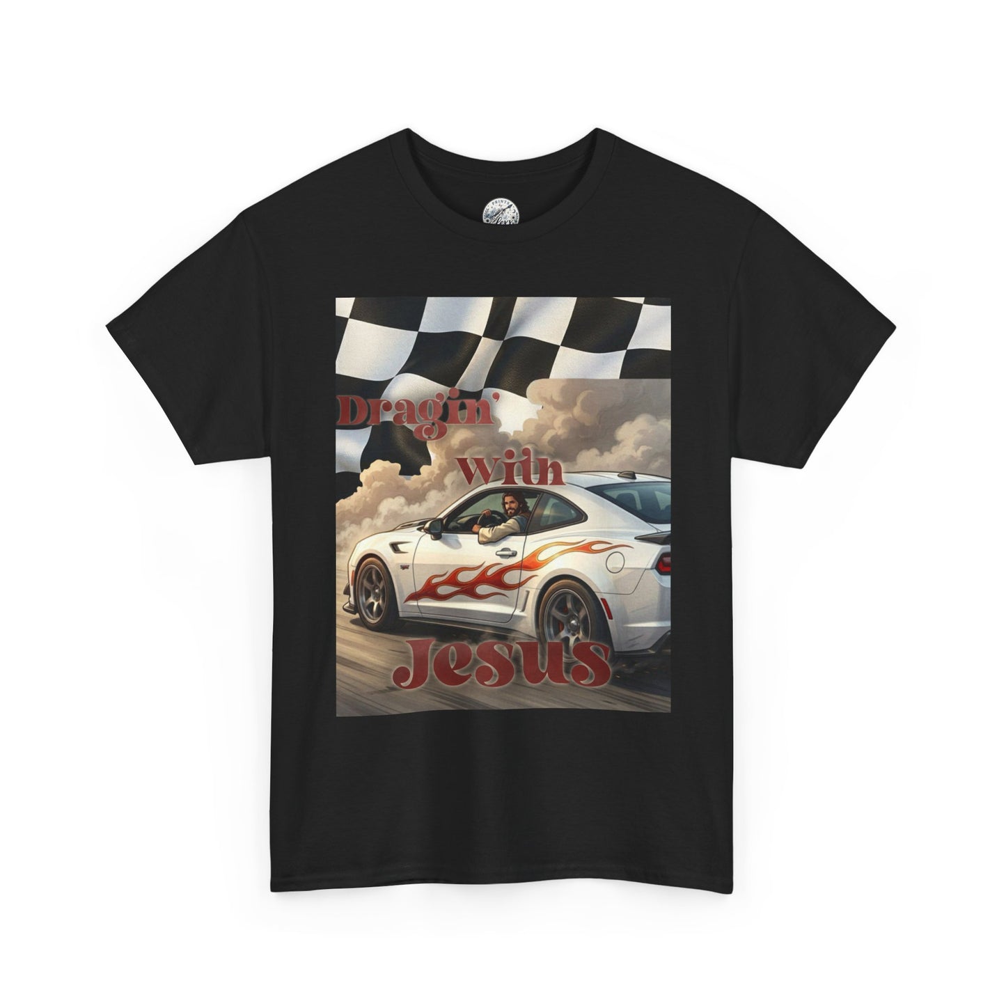 Racing With Jesus T-Shirt — Faith & Speed Graphic Tee