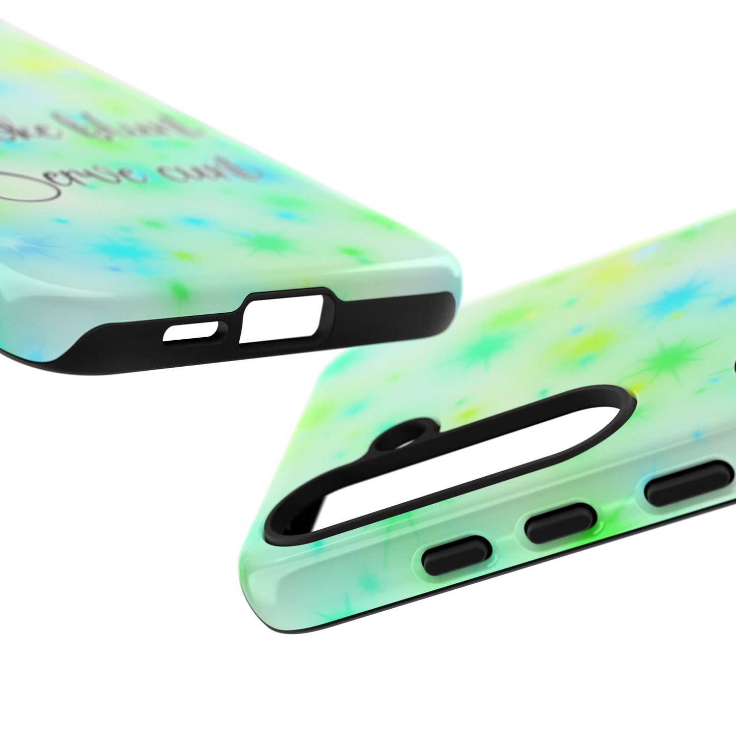 Phone Case — "Smoke blunt Serve cunt" Green Starburst Protective Case