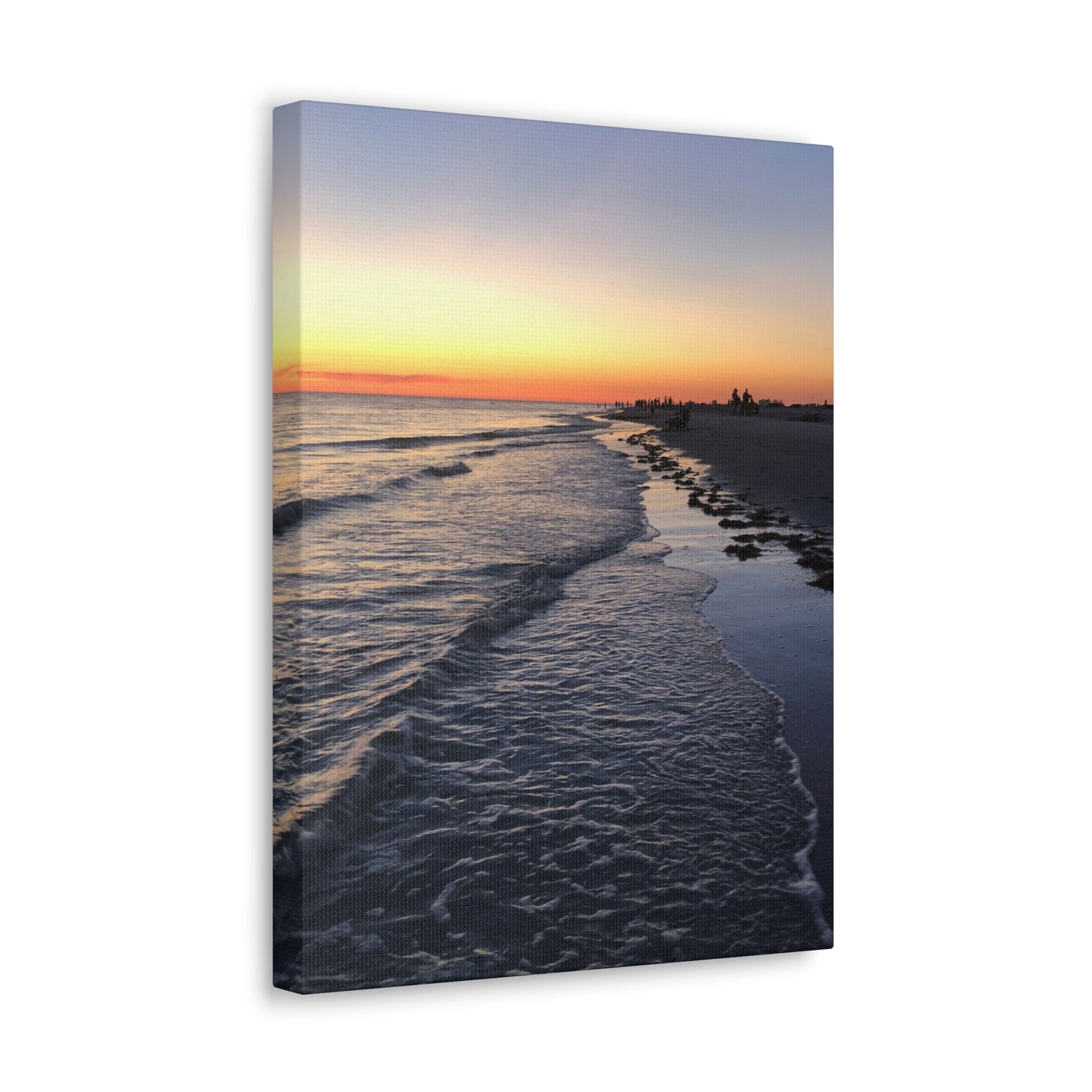 Sunset Beach Canvas Print — Coastal Wall Art for Living Room & Bedroom