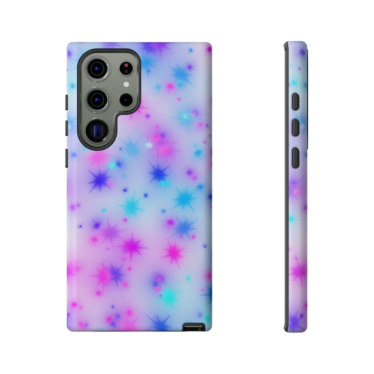Galaxy Sparkle Tough Phone Case - Pastel Starburst Protective Cover
