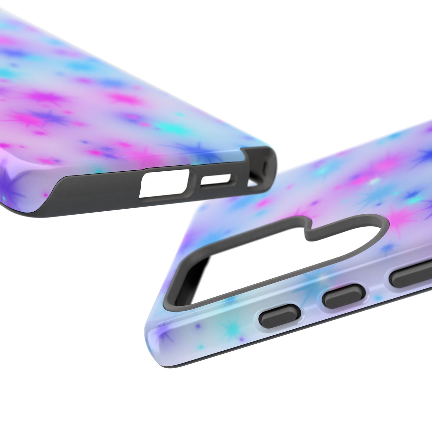 Galaxy Sparkle Tough Phone Case - Pastel Starburst Protective Cover