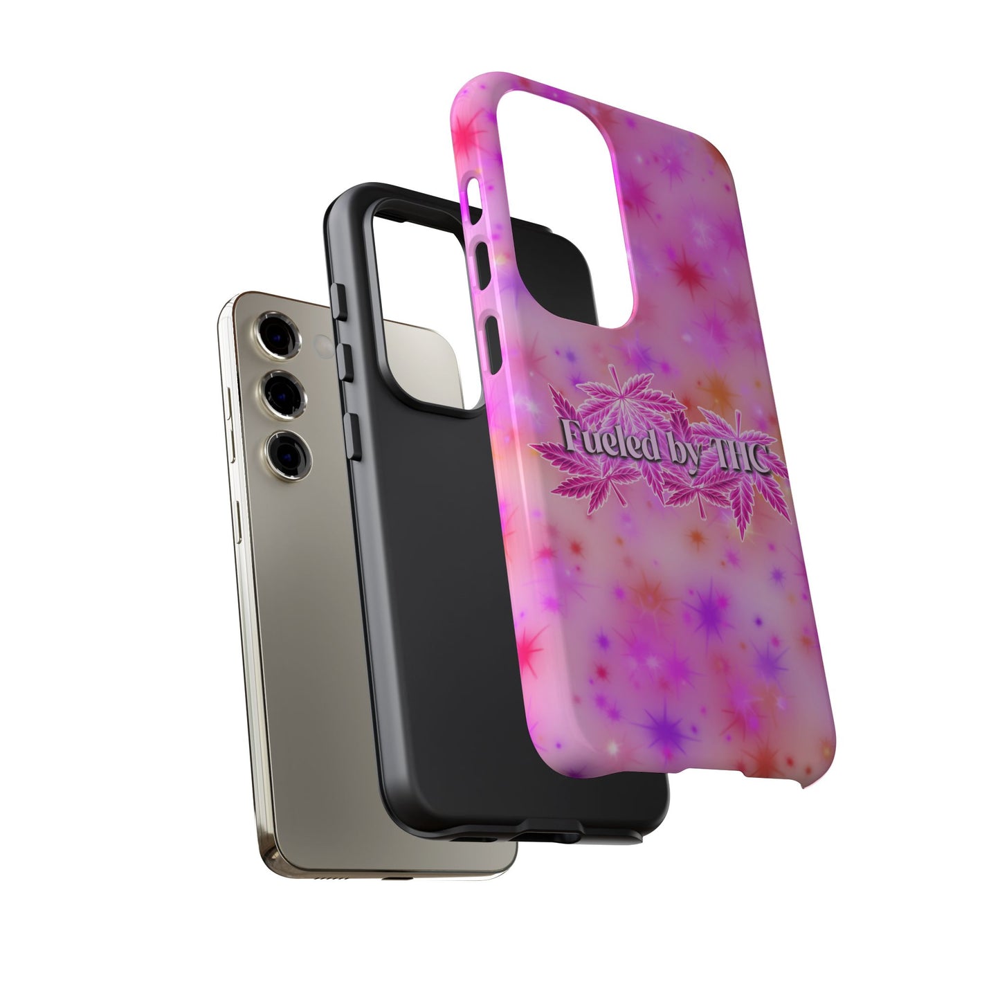 Tough Case — "Fueled by THC" Pink Tie-Dye Phone Cover