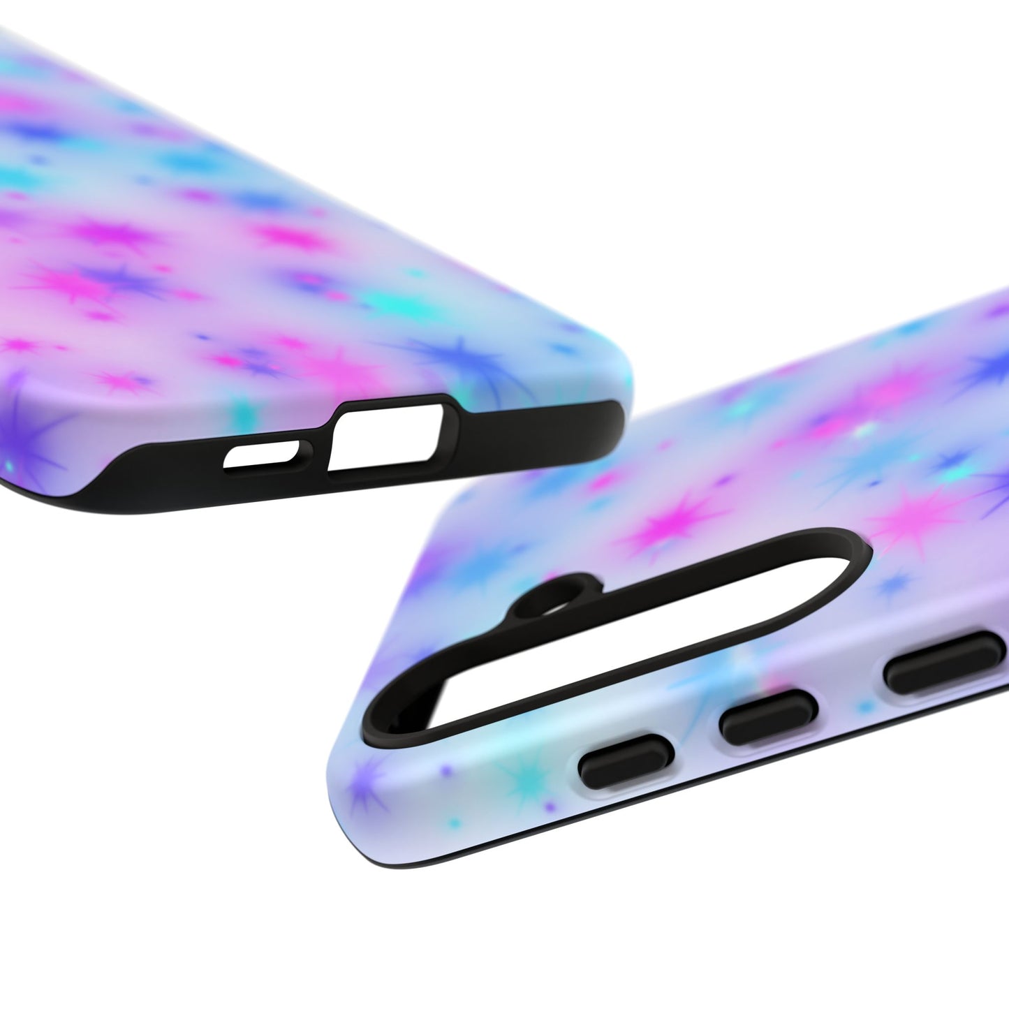 Galaxy Sparkle Tough Phone Case - Pastel Starburst Protective Cover