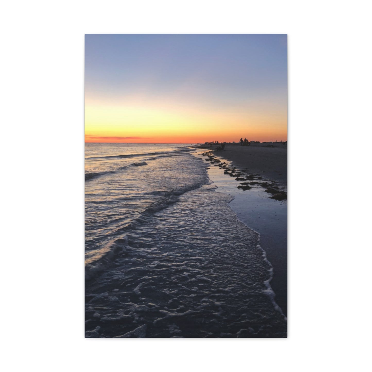 Sunset Beach Canvas Print — Coastal Wall Art for Living Room & Bedroom