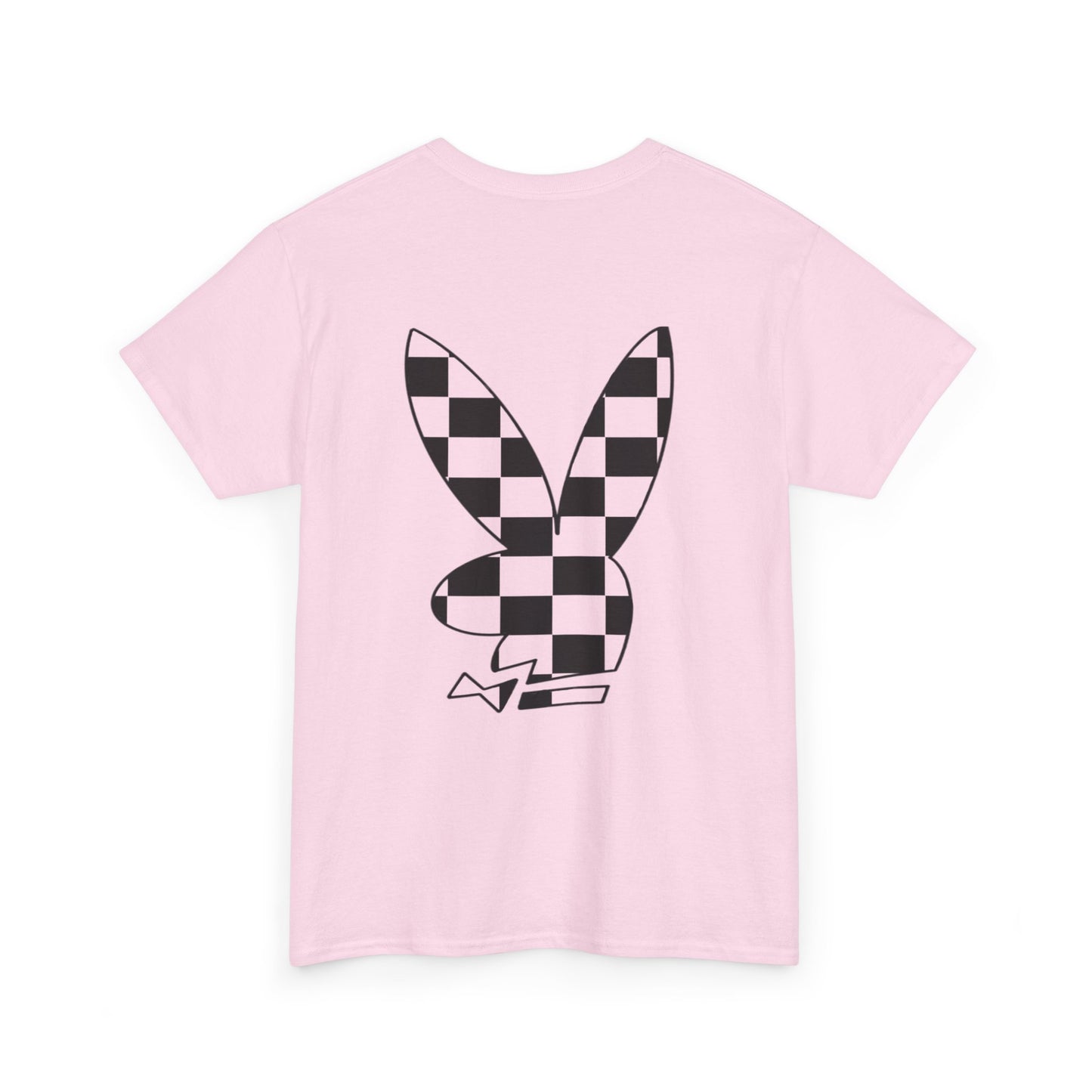 Checkerboard Bunny Tee — Retro Skate-Inspired Graphic T-Shirt
